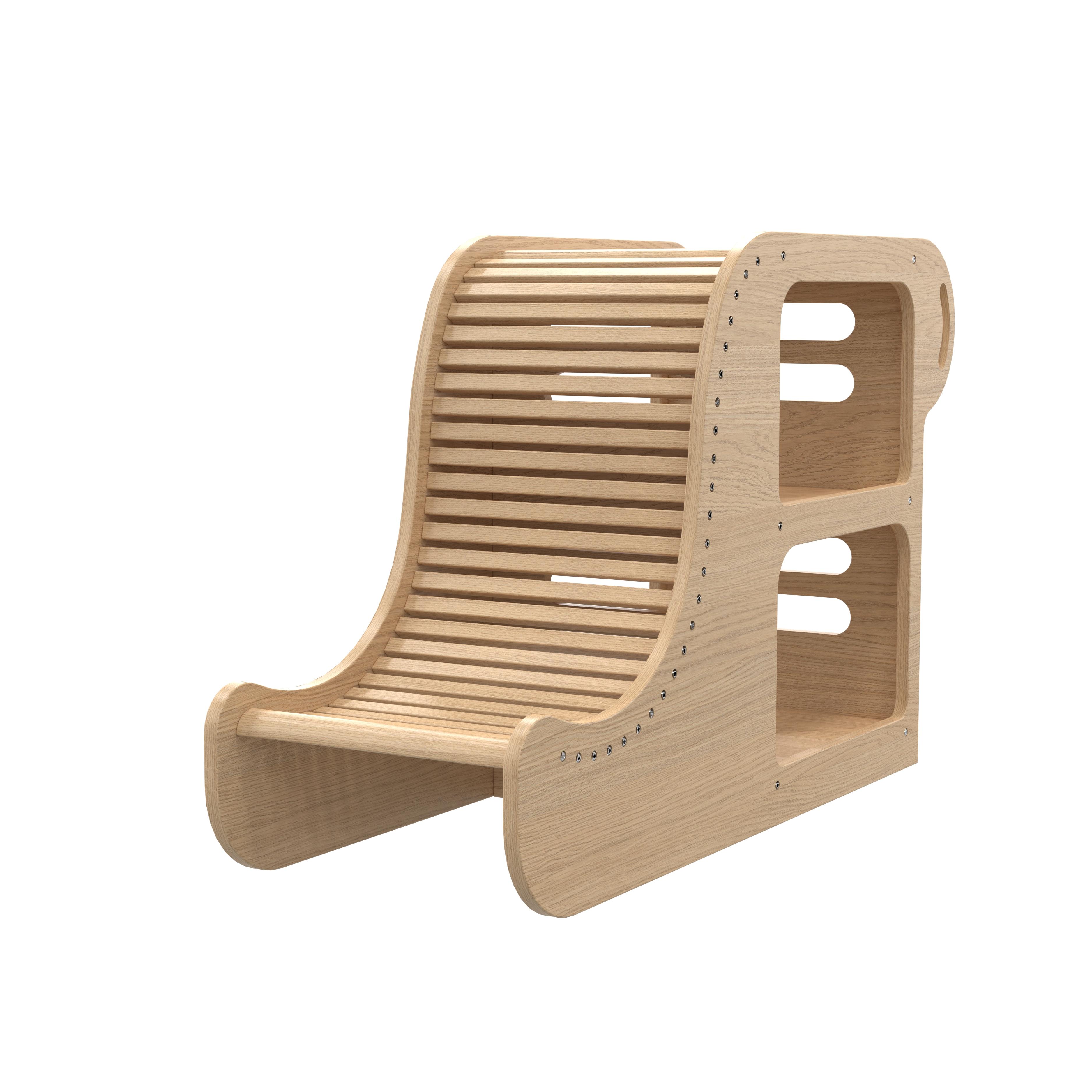 Nordic Solid Wood Side Table With Bookshelf Multifunctional Nightstand for Bedroom Living Room Minim