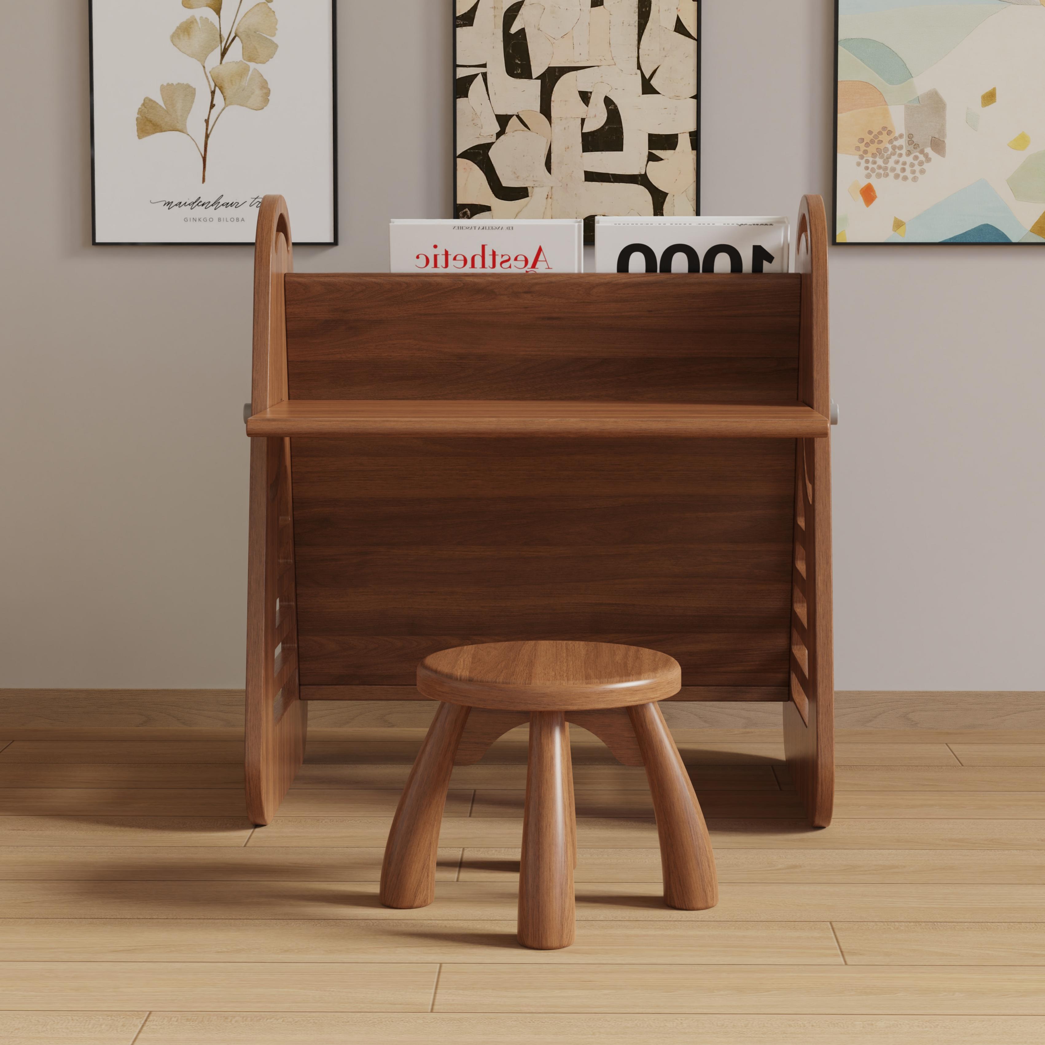 Creative Wooden Kids Study Desk Set For Home School Use Natural Solid Wood Safe Rounded Edges