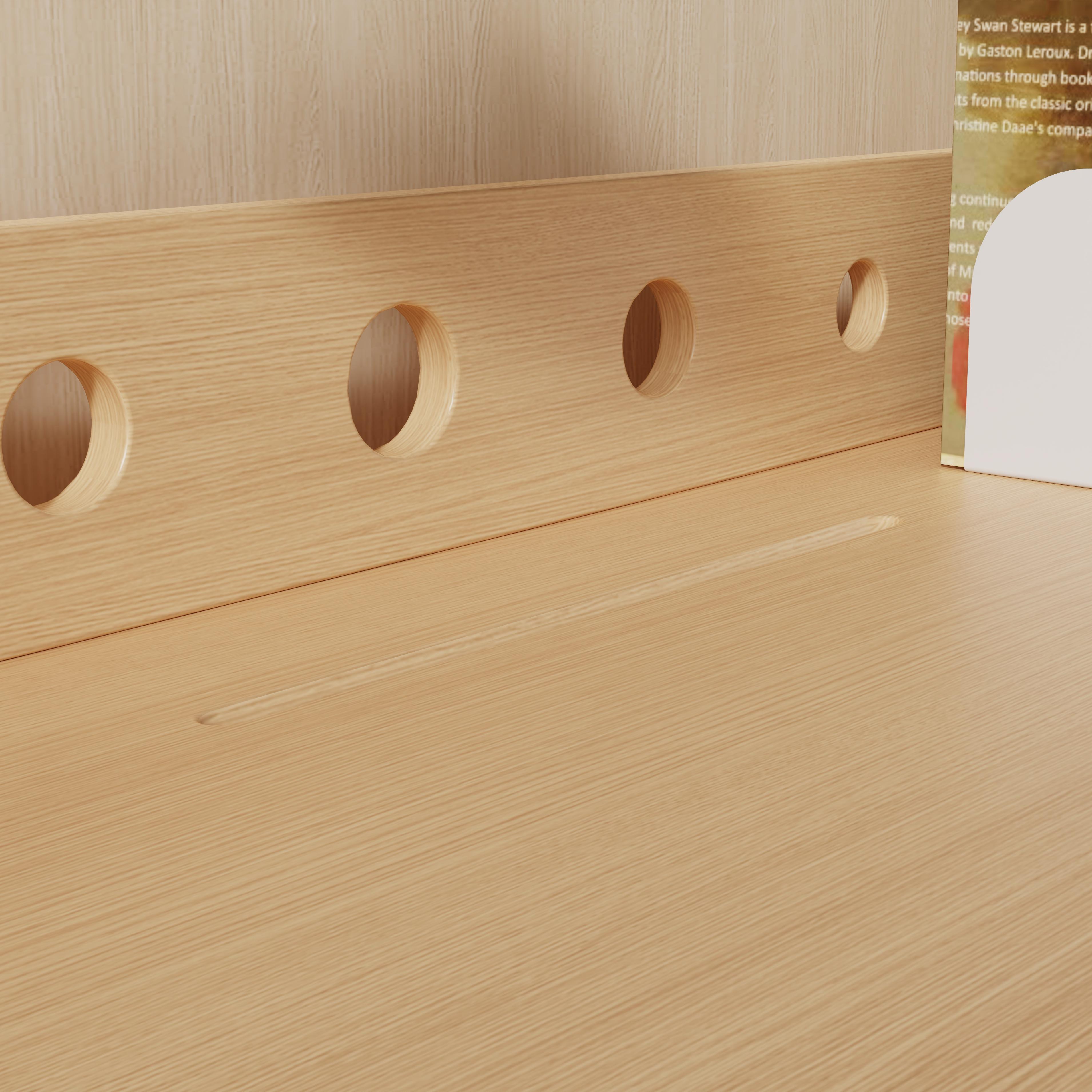 Modern Minimalist Desk With Two Drawers and Open Shelf for Home Office Use Ergonomic Design