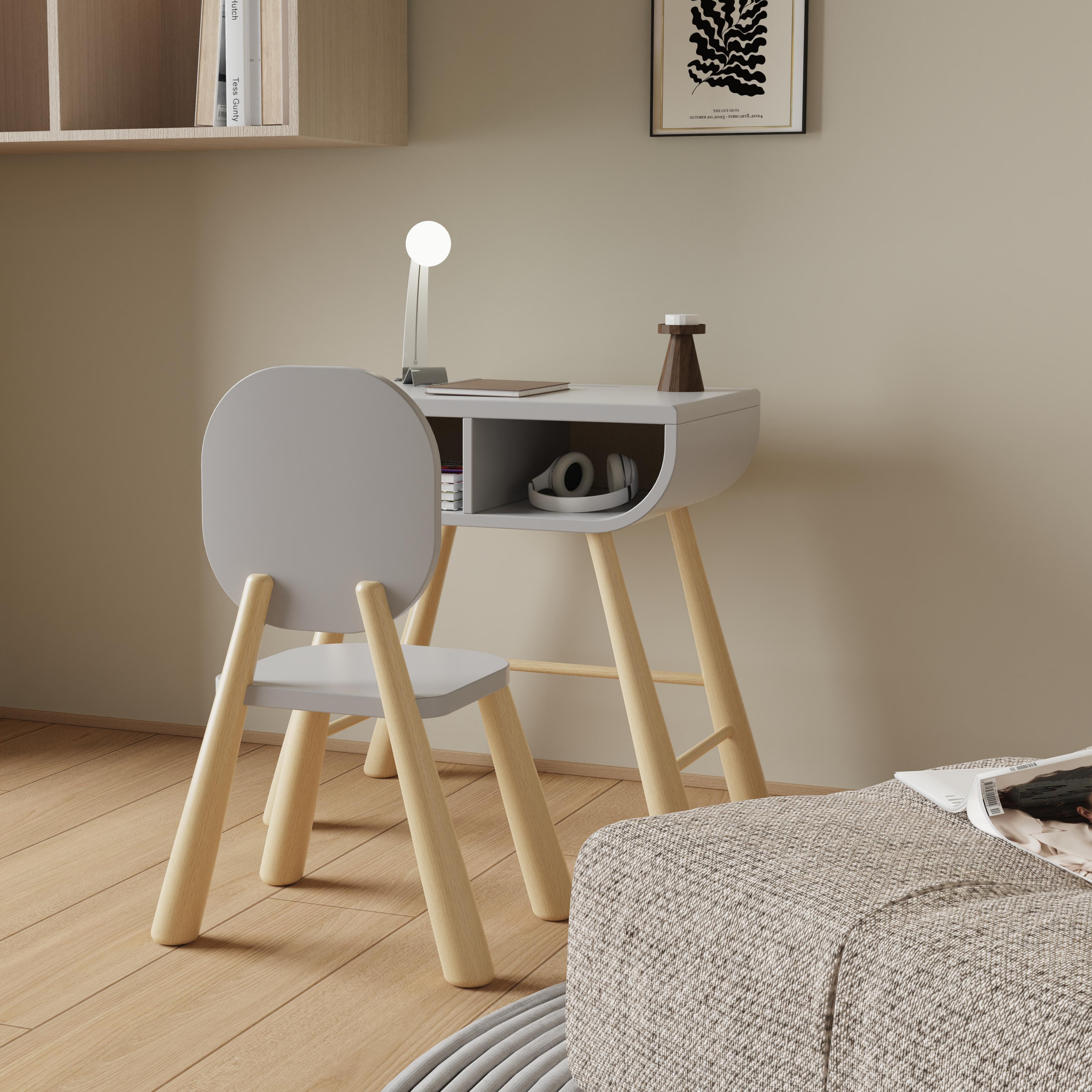 Modern Kids Desk And Chair Set With Storage Shelf For Home Study Playroom Children Furniture