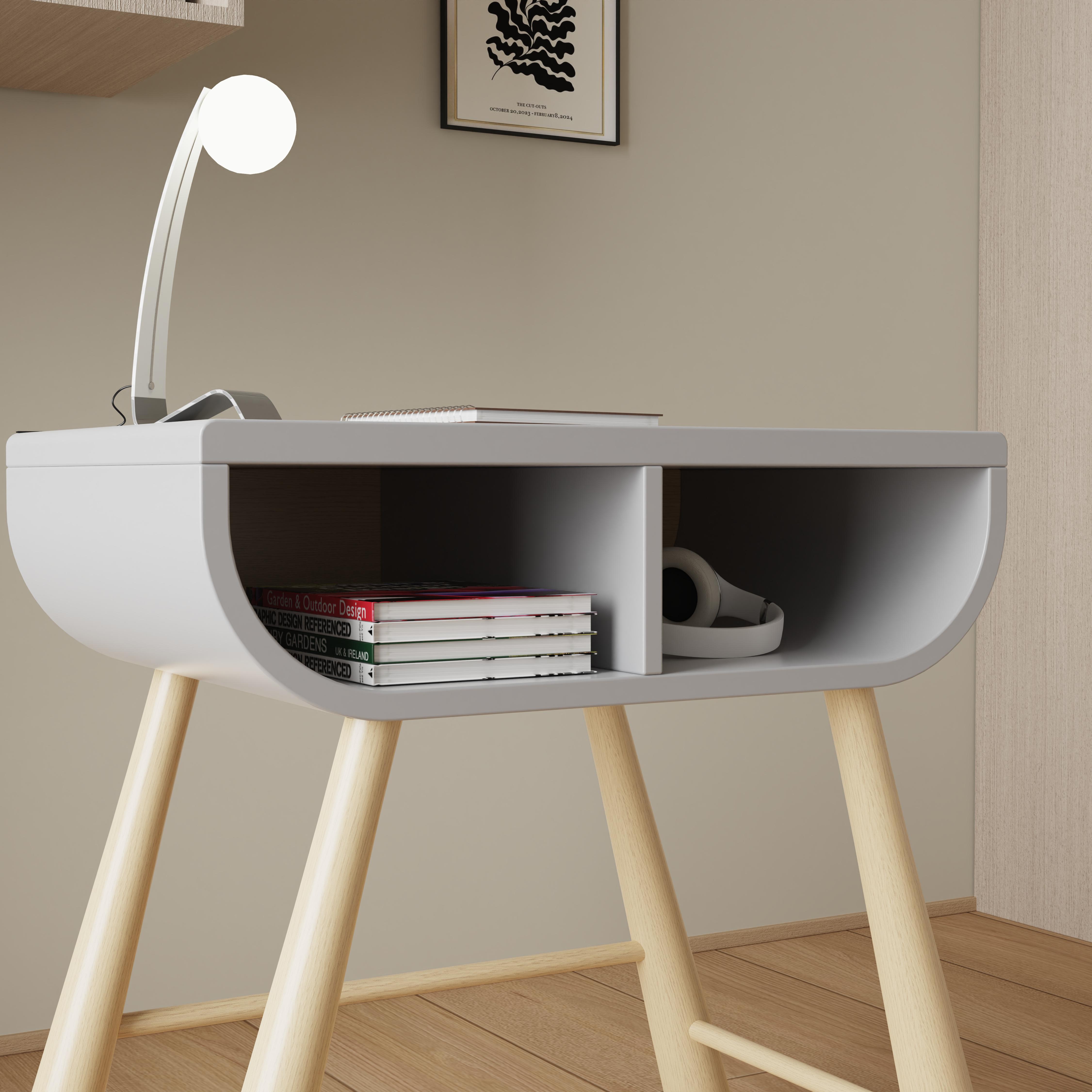 Modern Kids Desk And Chair Set With Storage Shelf For Home Study Playroom Children Furniture