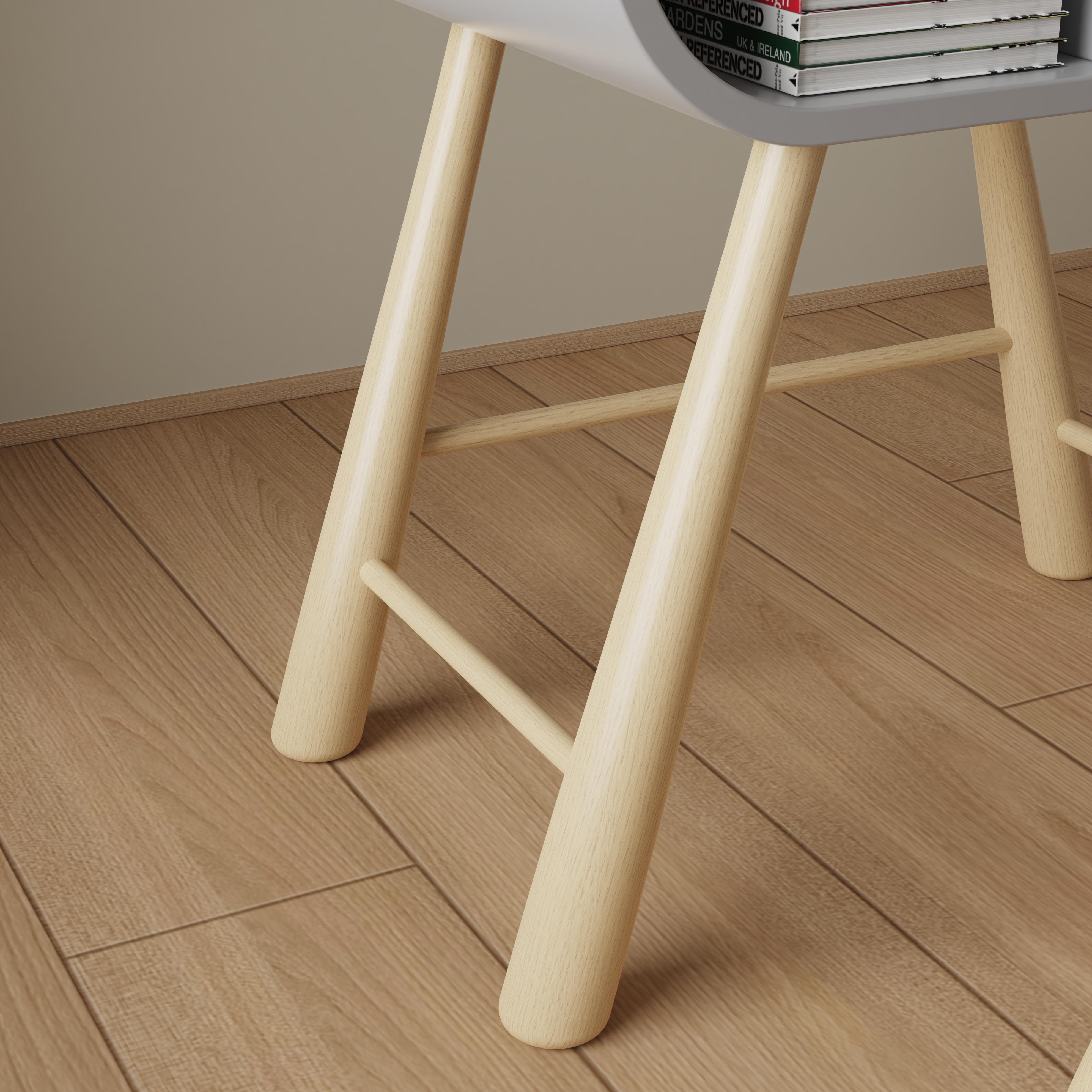 Modern Kids Desk And Chair Set With Storage Shelf For Home Study Playroom Children Furniture