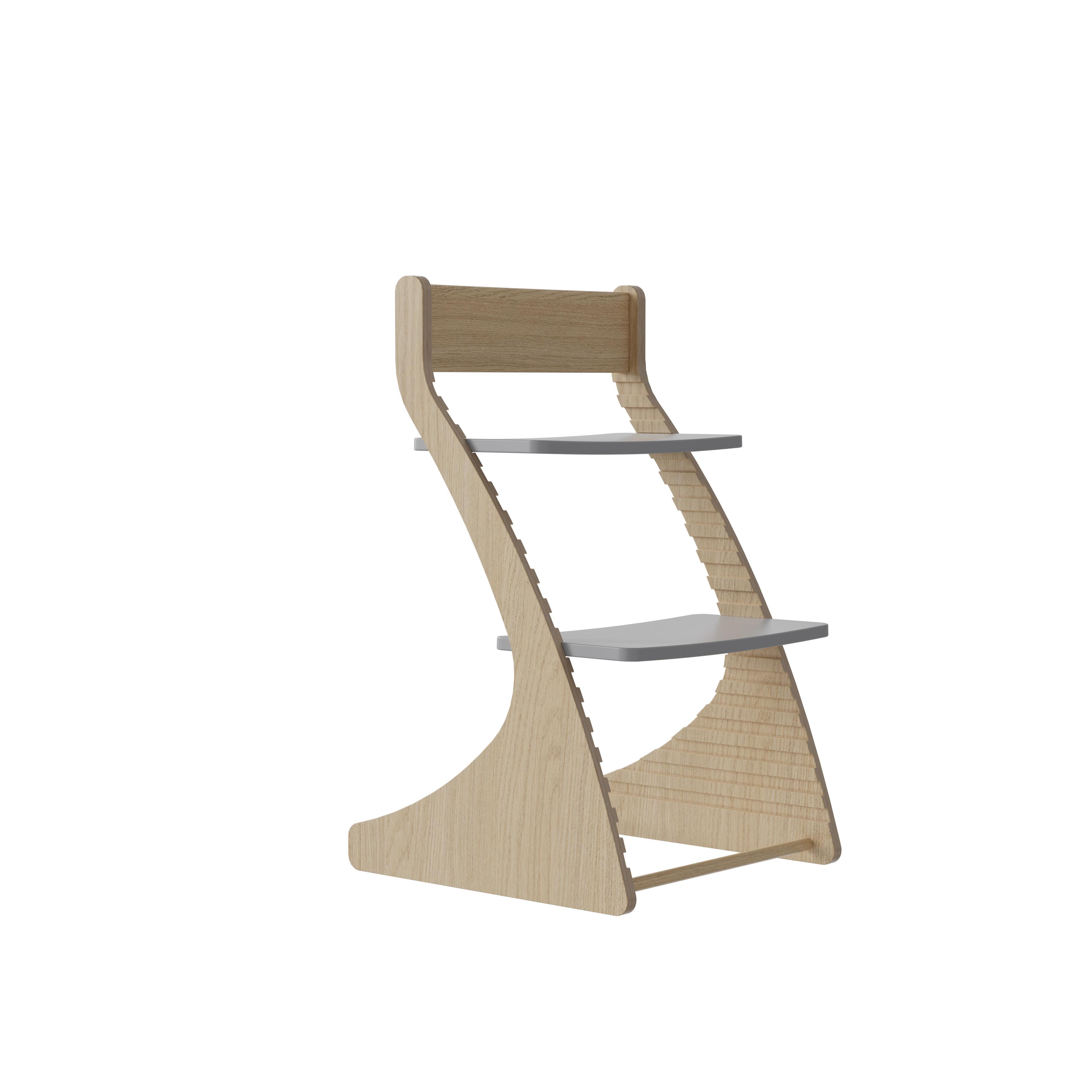 Natural wood high chair, height adjustable, safe for babies to eat, made of eco-friendly solid wood