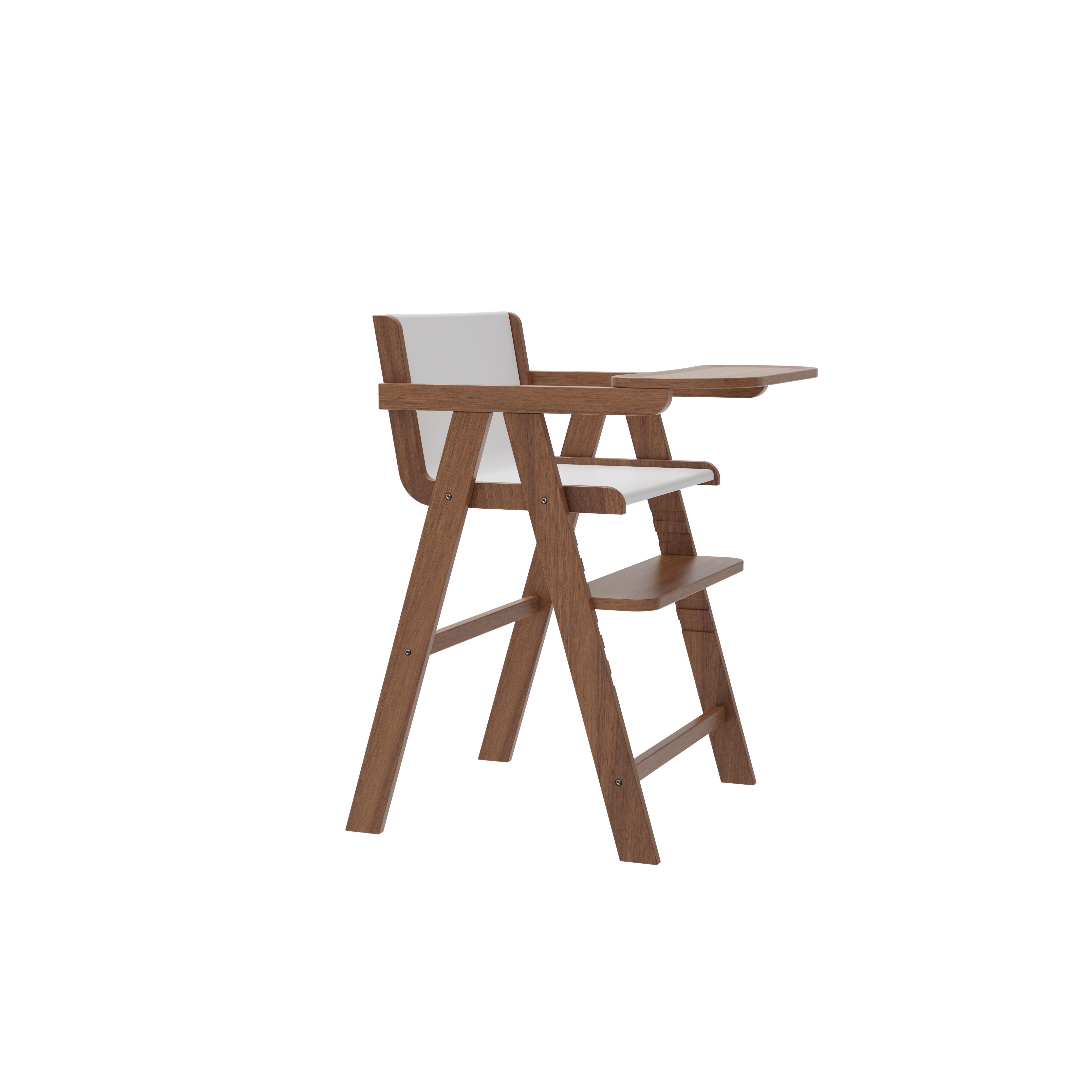 Natural Wood Baby High Chair Adjustable Height And Foldable Design For Infants Dining And Play