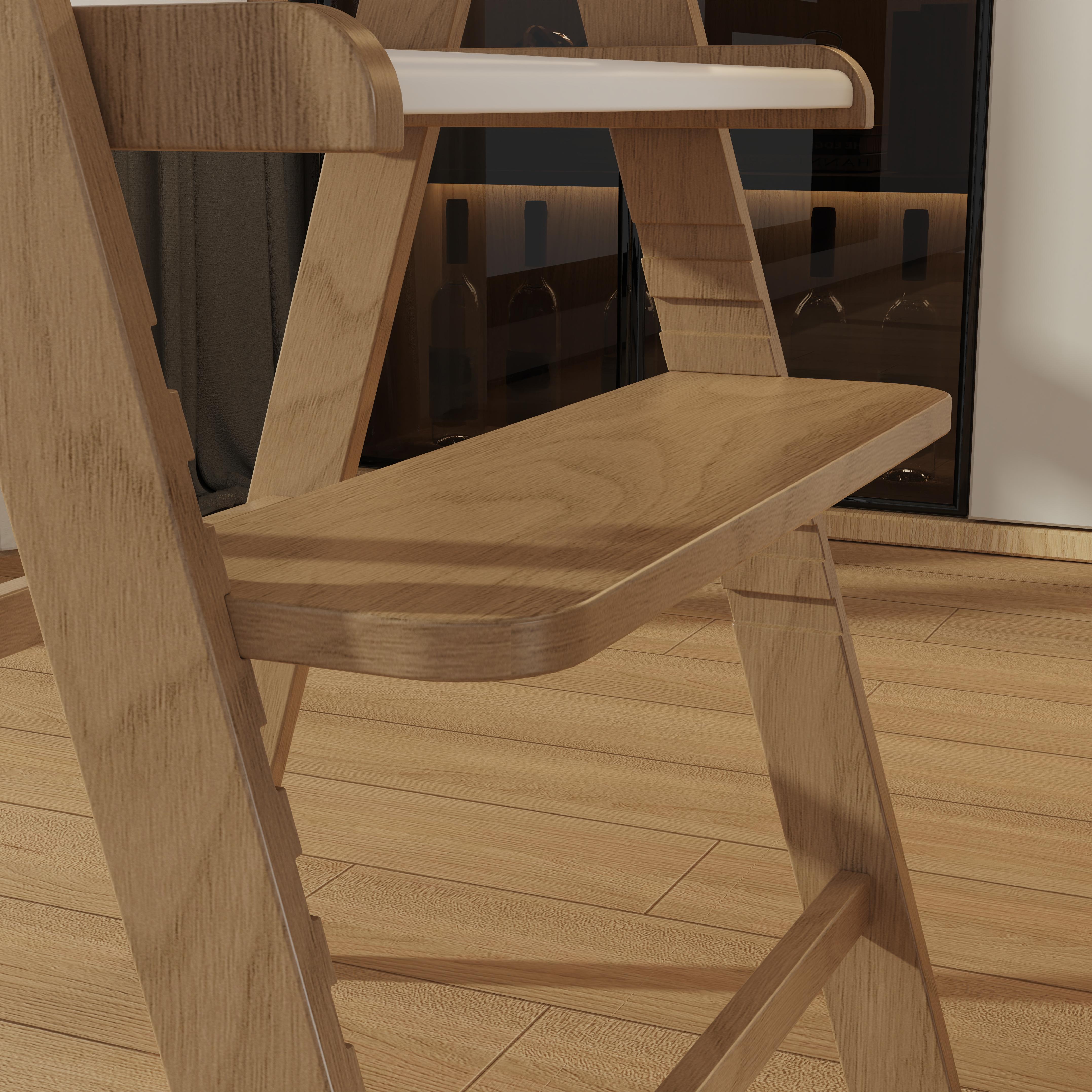 Natural Wood Baby High Chair Adjustable Height And Foldable Design For Infants Dining And Play