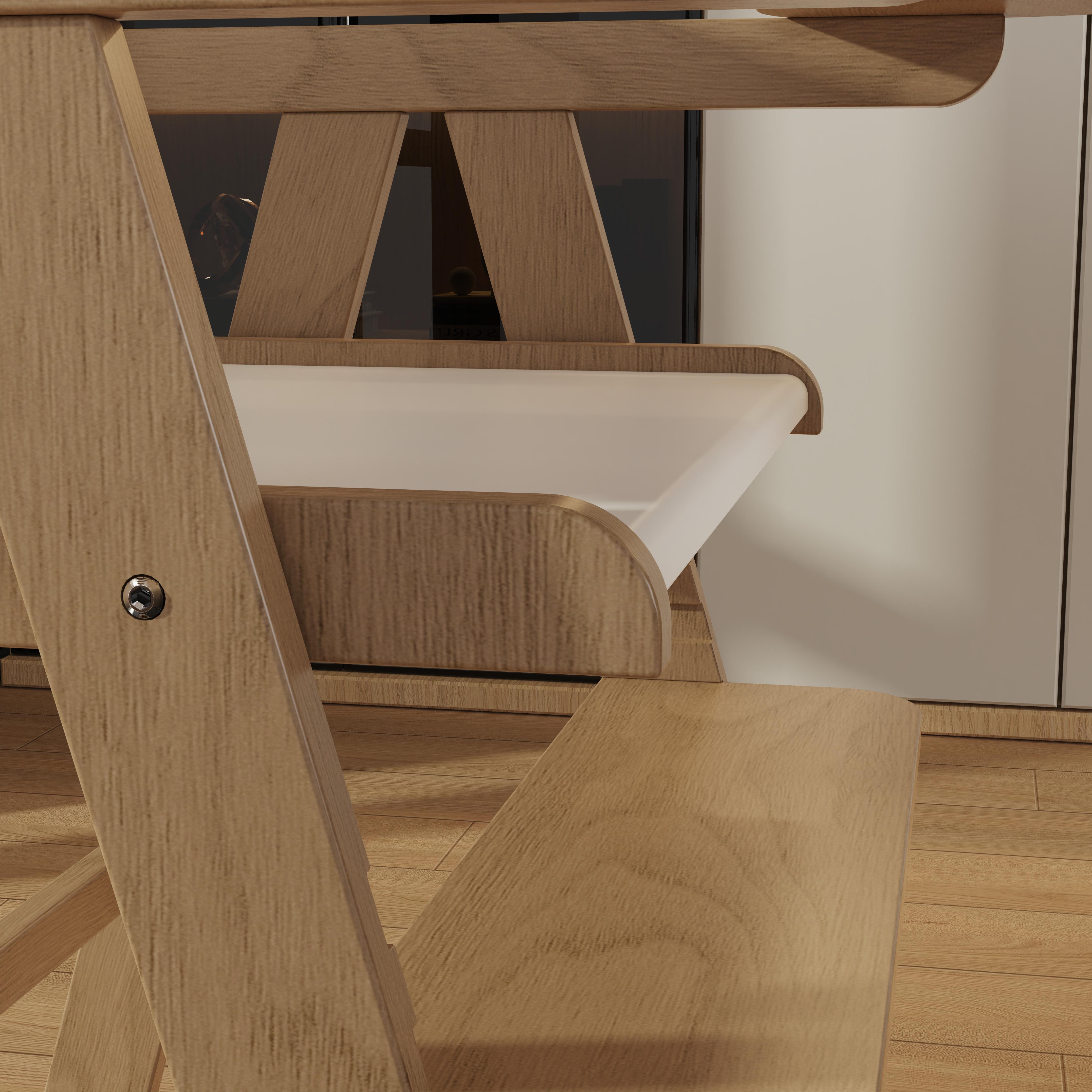 Natural Wood Baby High Chair Adjustable Height And Foldable Design For Infants Dining And Play