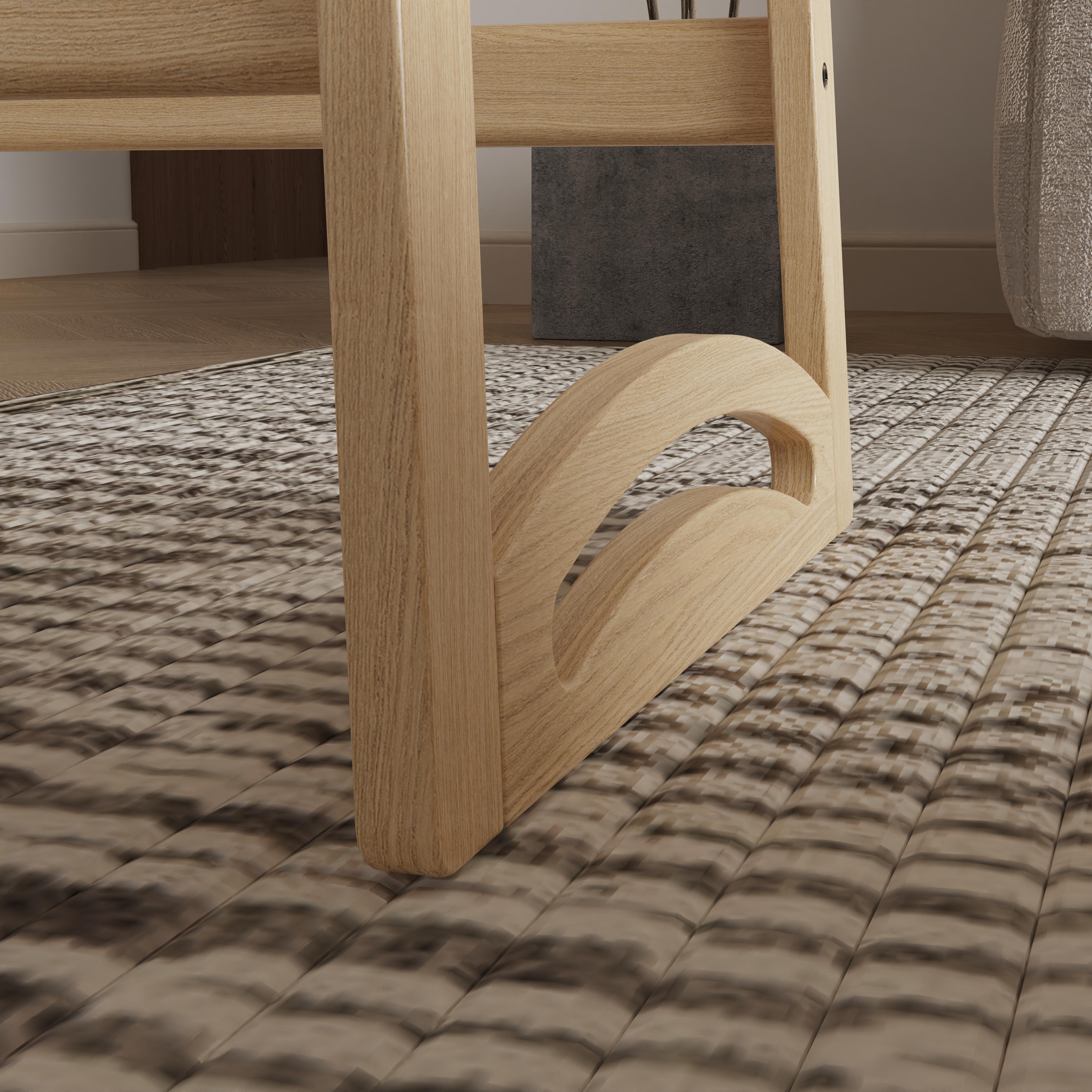 Natural Wood Baby High Chair Adjustable Height Foldable Design for Infants Dining and Play