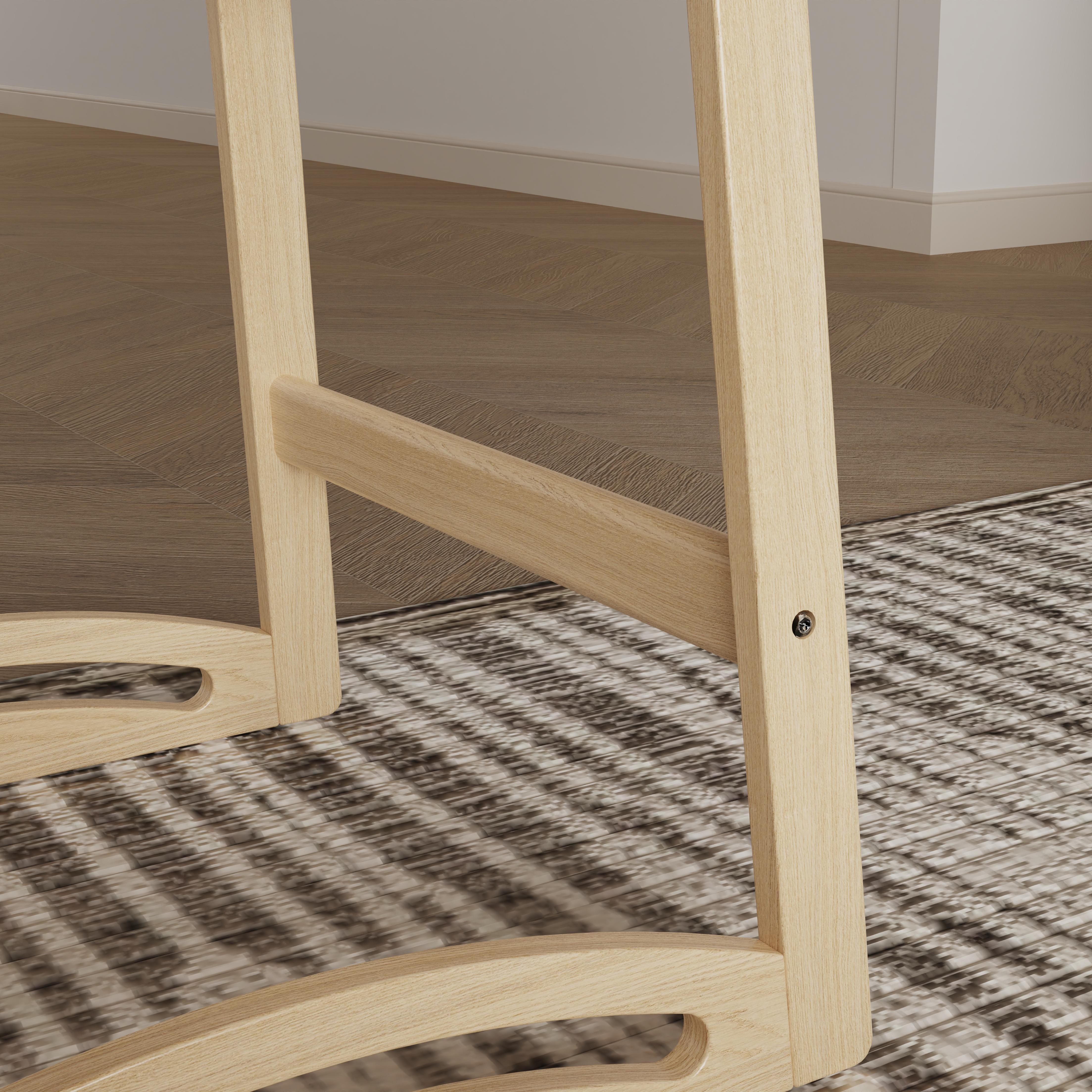 Natural Wood Baby High Chair Adjustable Height Foldable Design for Infants Dining and Play