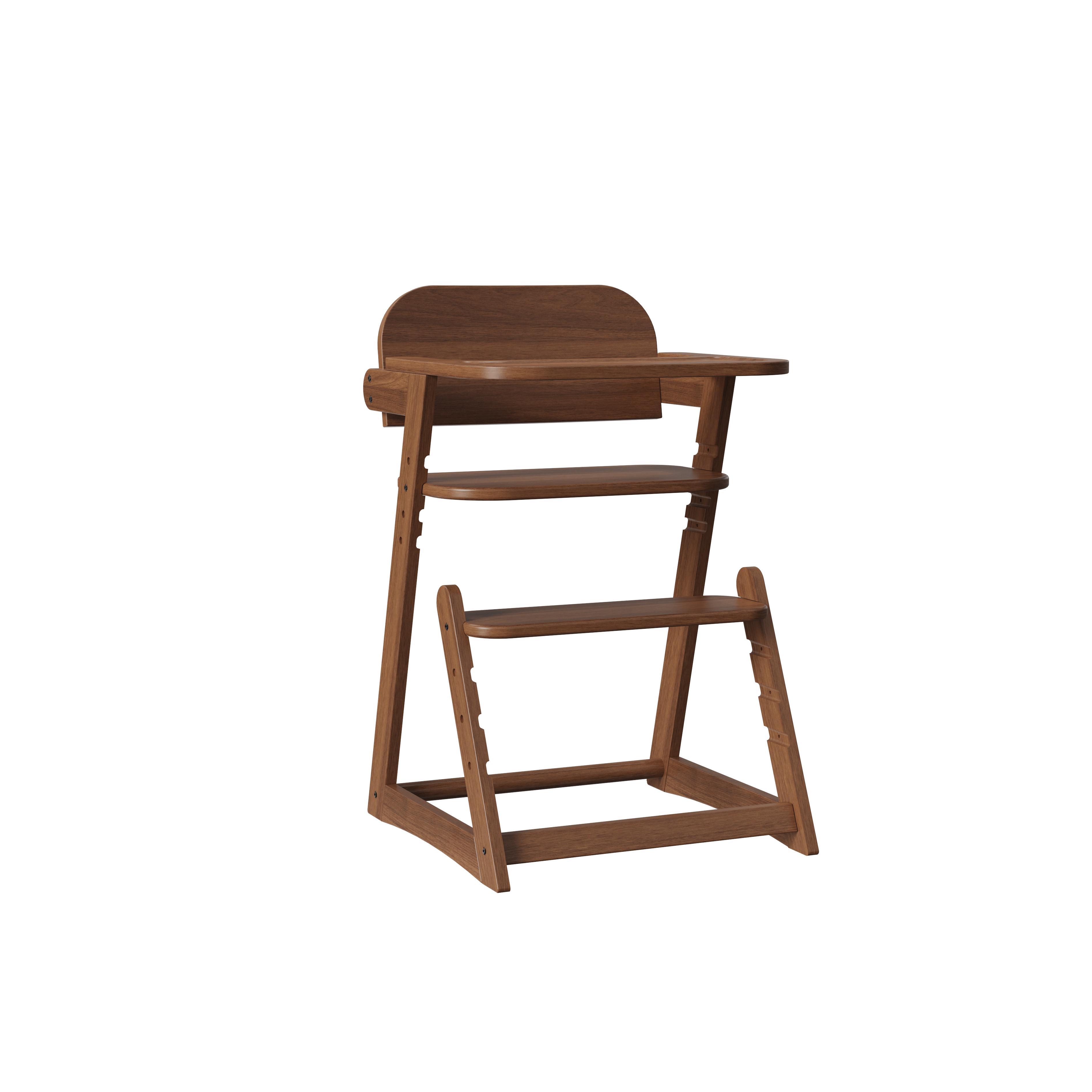 Adjustable Wooden High Chair | Convertible Baby Seat for Dining & Growing Use