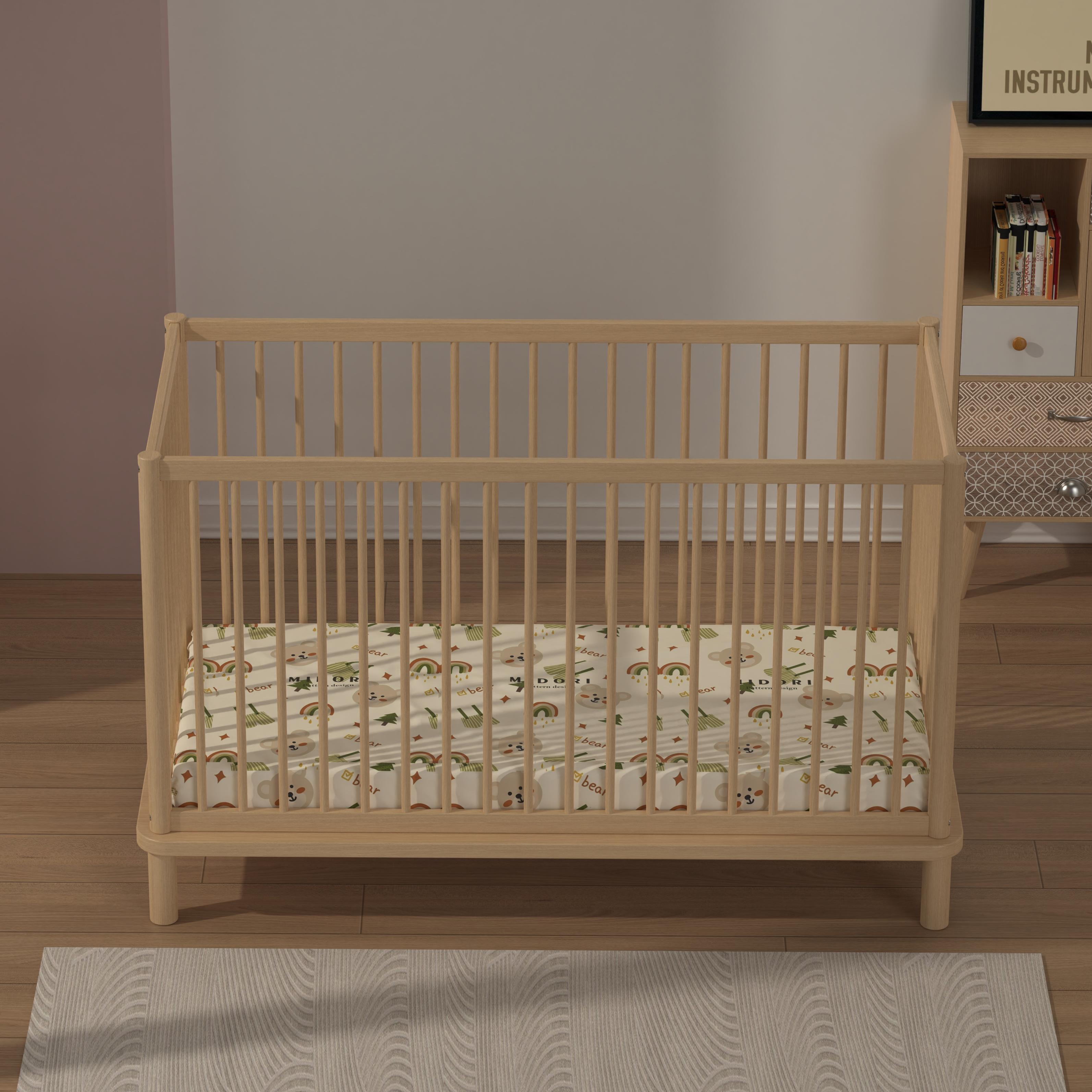 Classic Baby Crib for Preschool and Home Bedroom, Simple Sturdy Wooden Crib, Made to Order Service