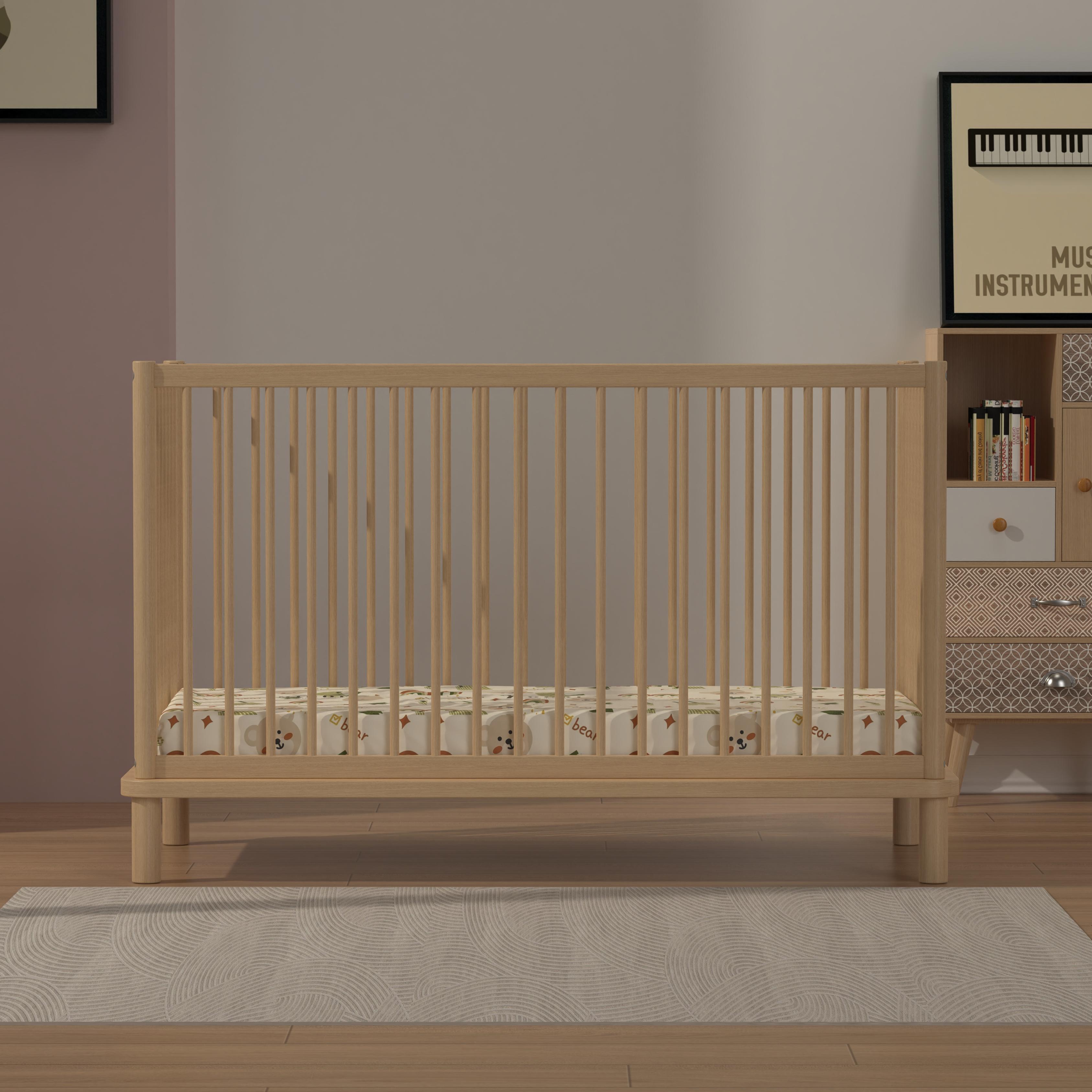 Classic Baby Crib for Preschool and Home Bedroom, Simple Sturdy Wooden Crib, Made to Order Service