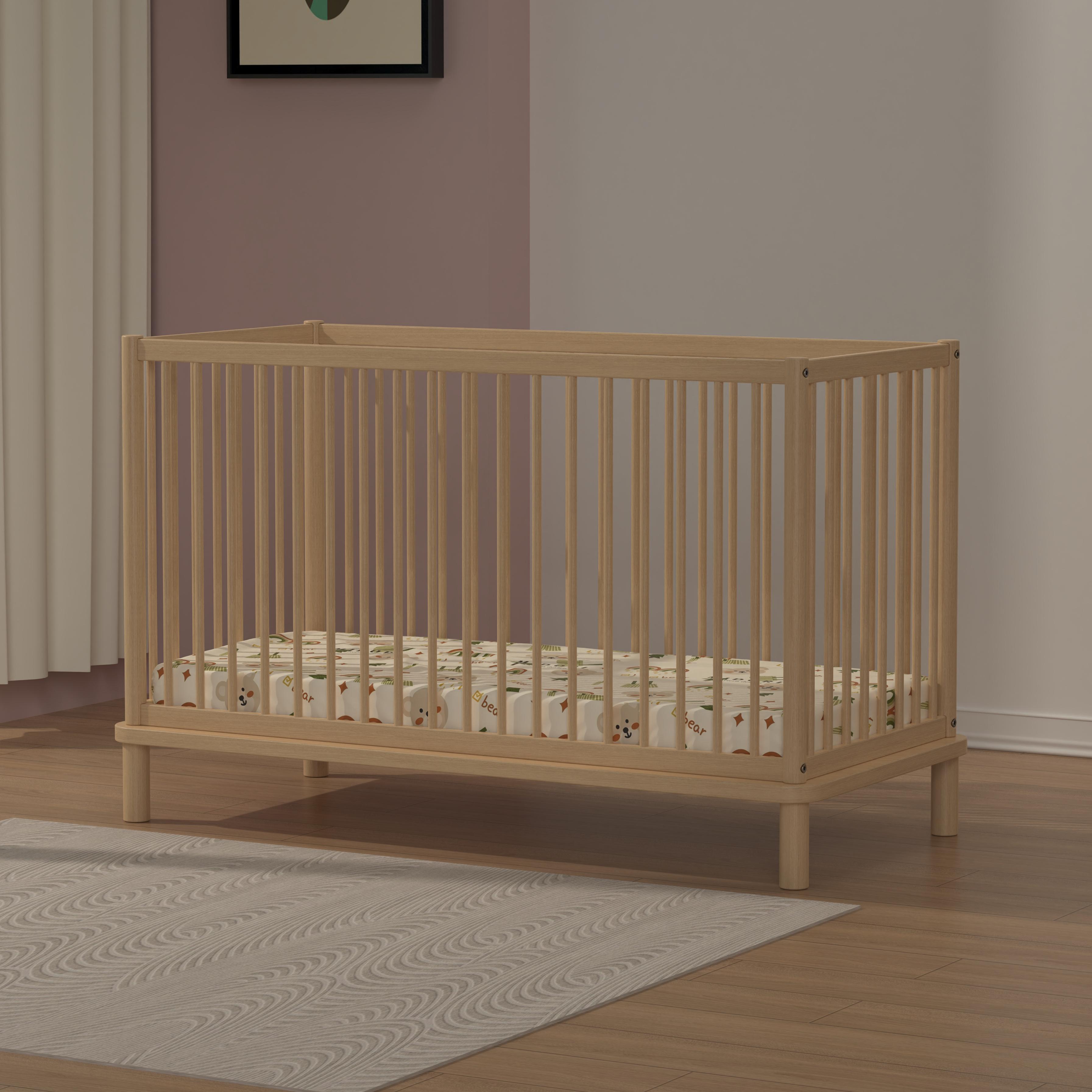Classic Baby Crib for Preschool and Home Bedroom, Simple Sturdy Wooden Crib, Made to Order Service