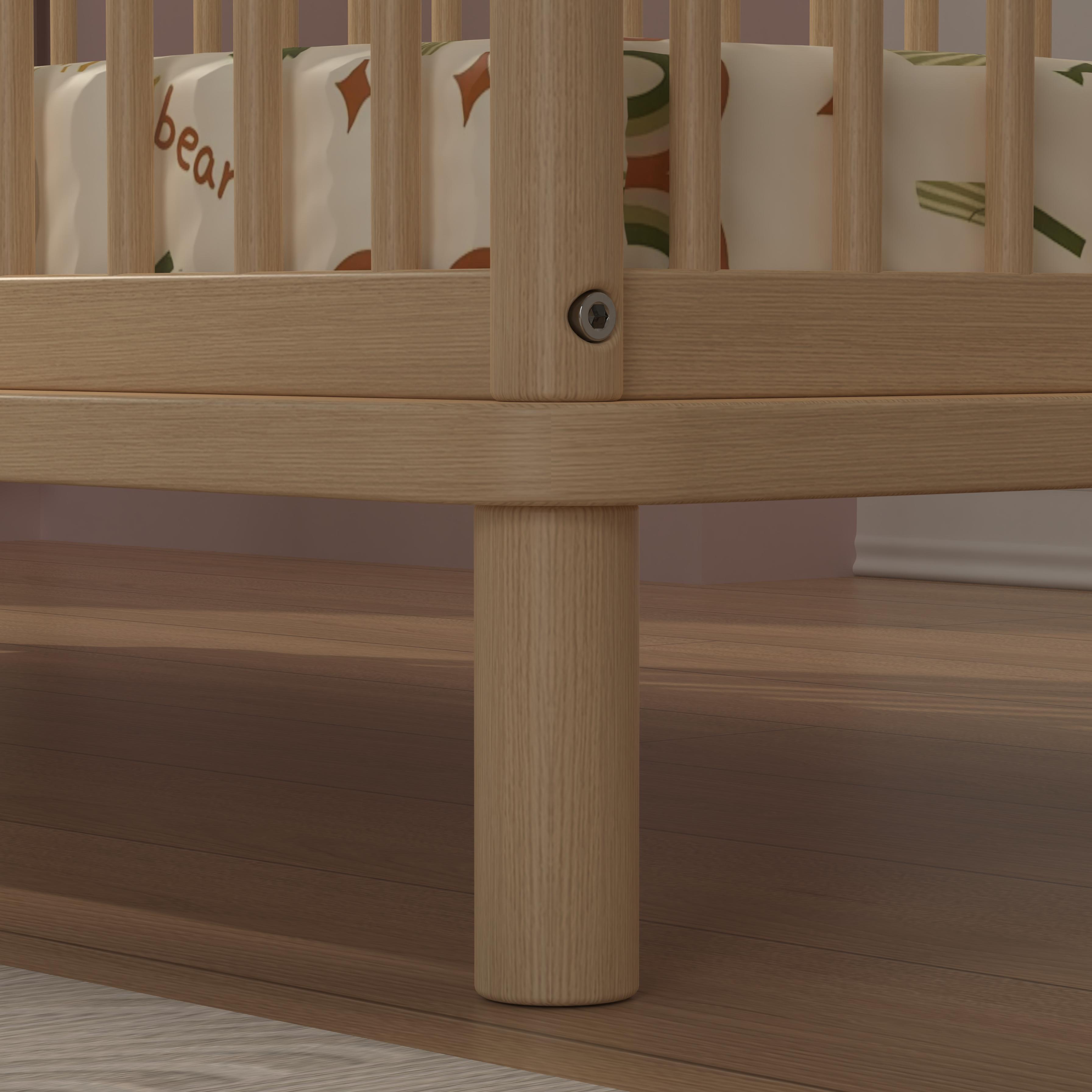 Classic Baby Crib for Preschool and Home Bedroom, Simple Sturdy Wooden Crib, Made to Order Service