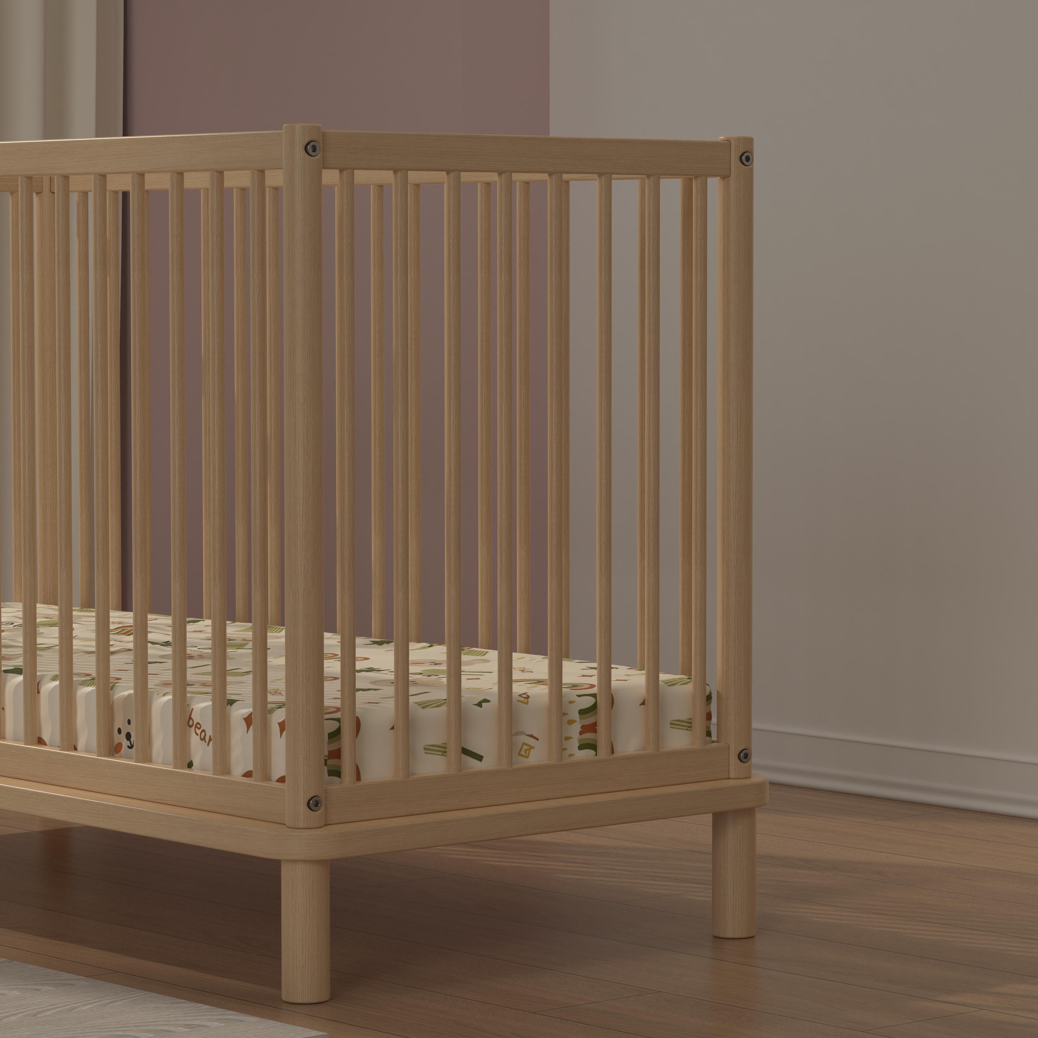 Classic Baby Crib for Preschool and Home Bedroom, Simple Sturdy Wooden Crib, Made to Order Service