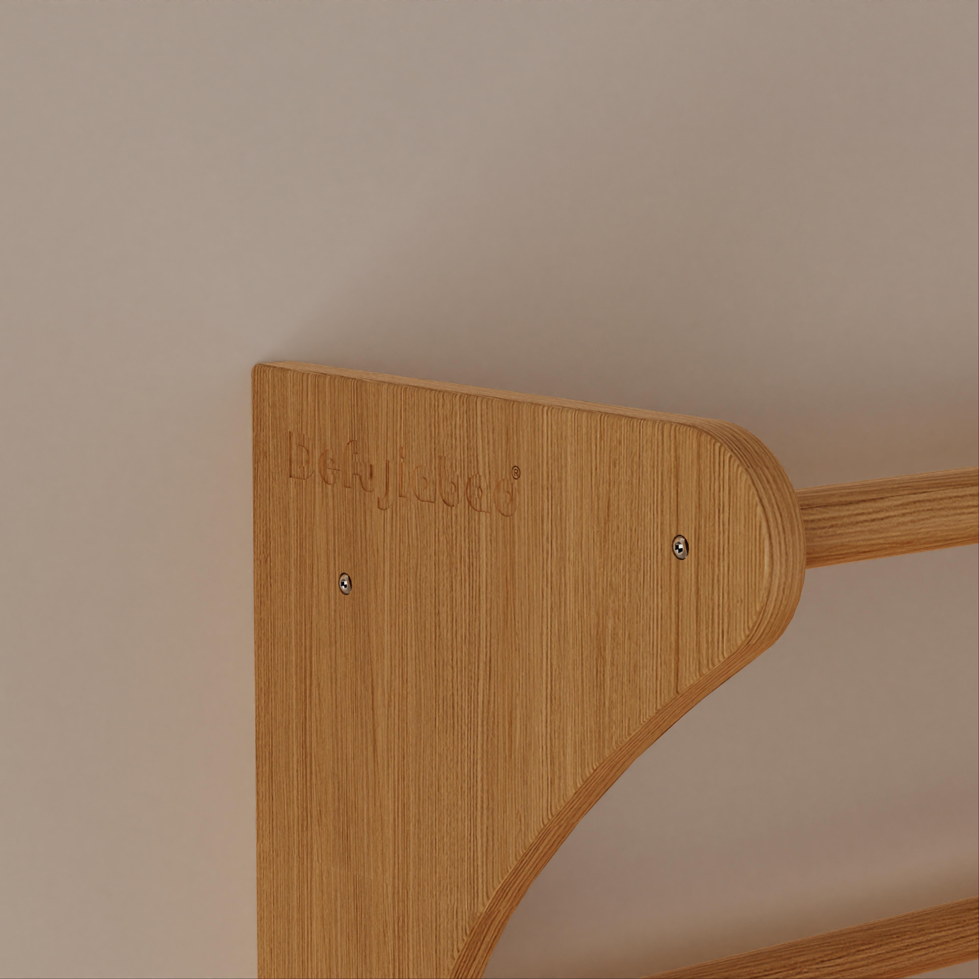 Wall-mounted kids' climbing frame, made of natural solid wood for toddlers and children