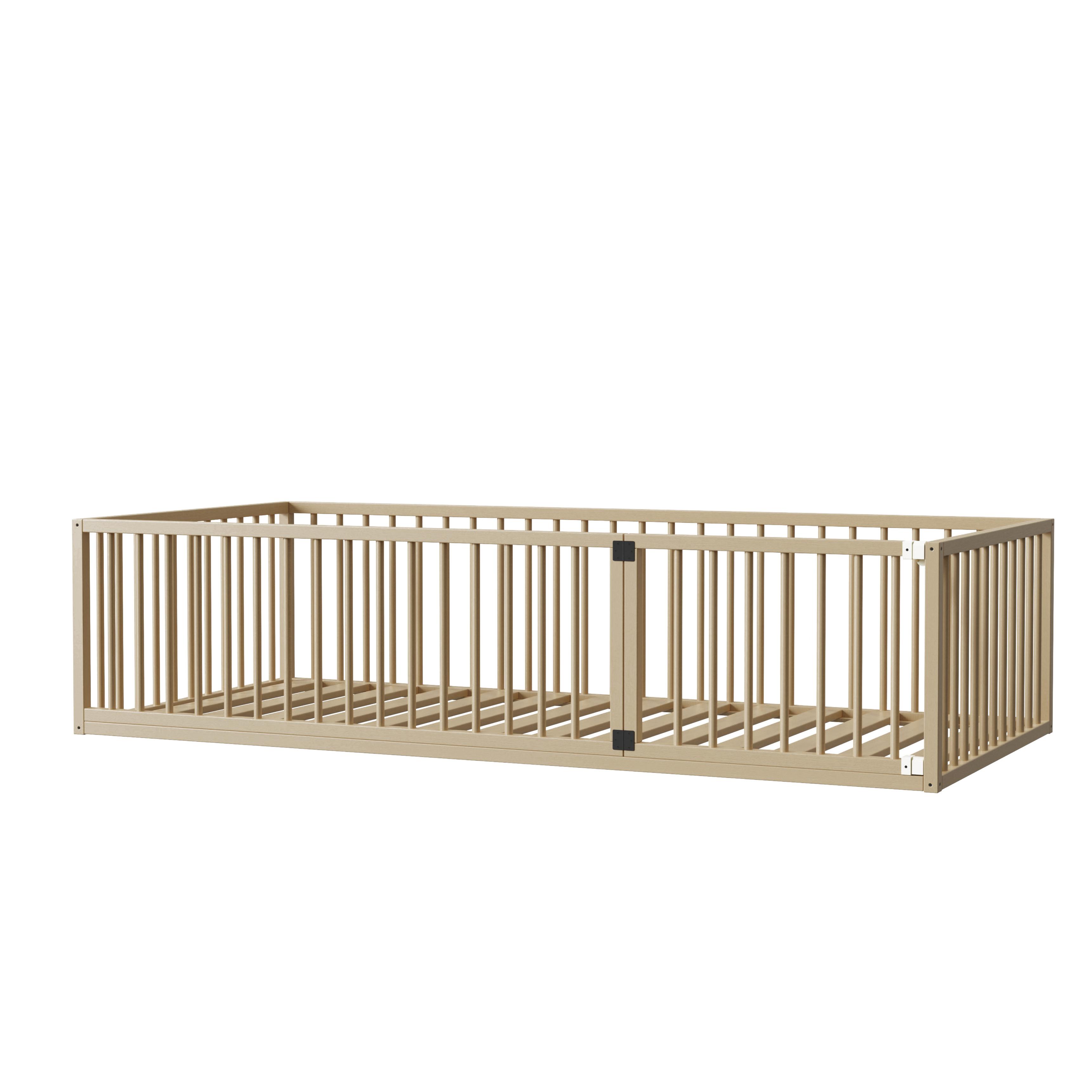 Customizable Solid Wood Baby Playpen - Multifunctional Bed Fence, Play Yard & Room Divider