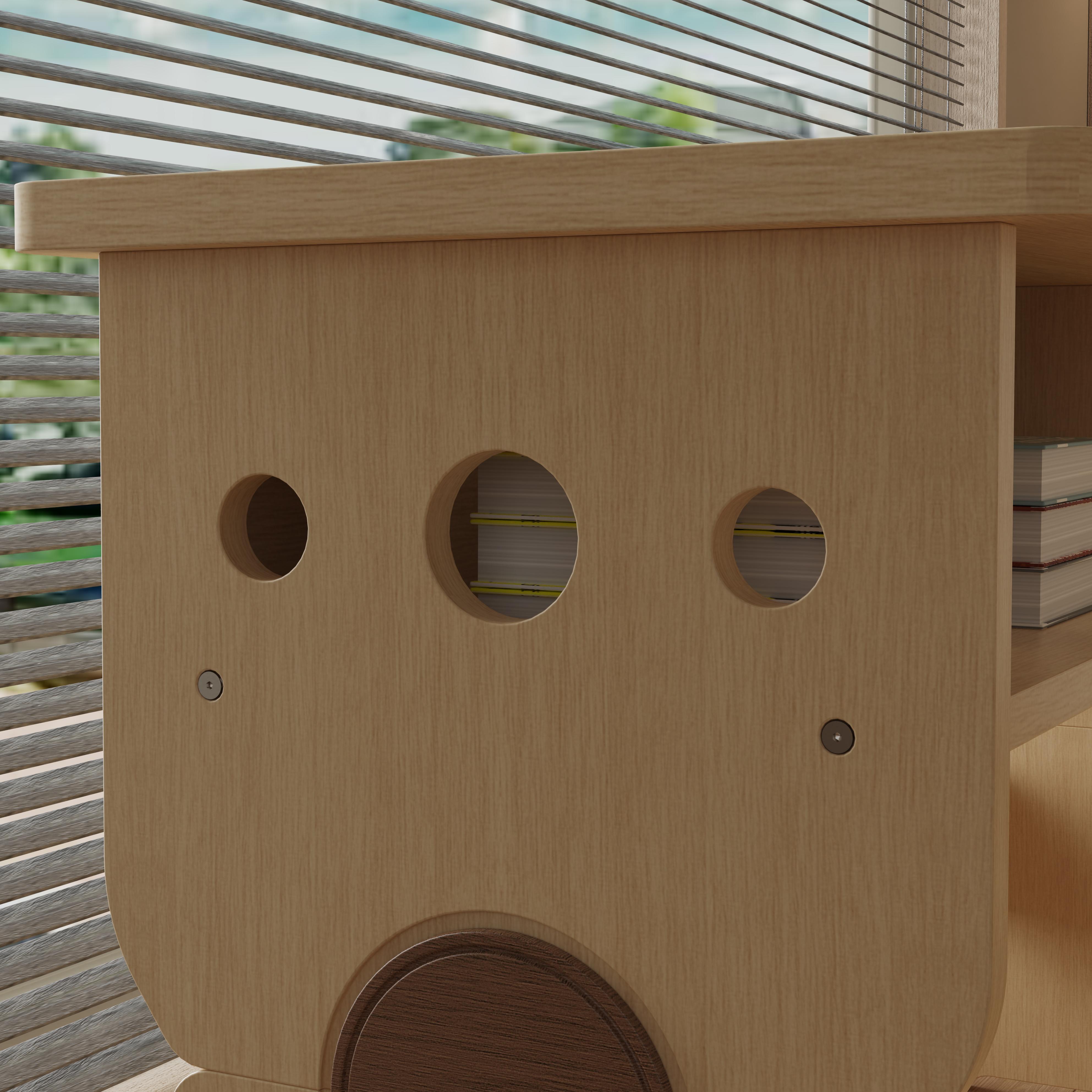 Premium Kids' Study Desk and Chair Set with Storage, Made of Natural Solid Wood