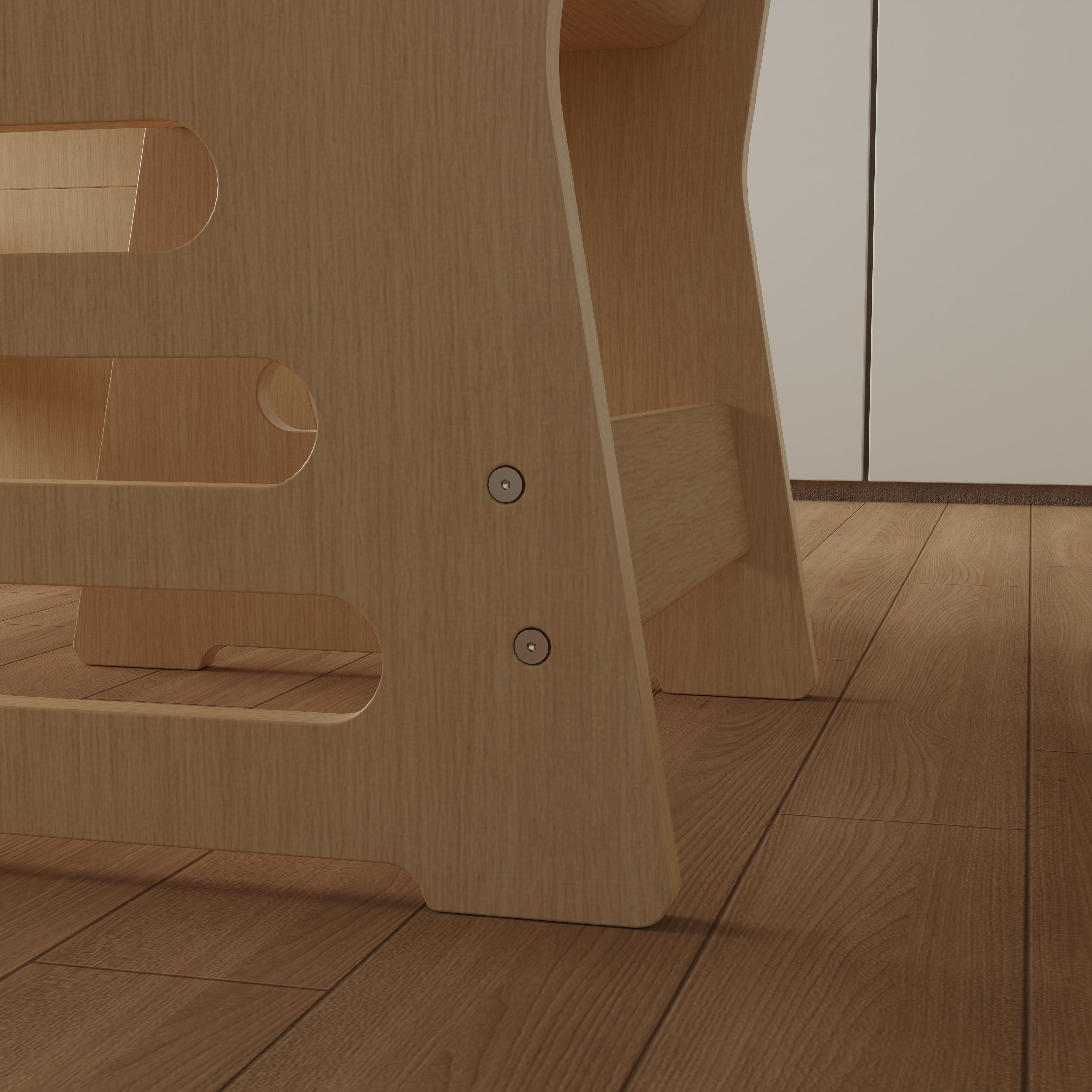 Premium Kids' Study Desk and Chair Set with Storage, Made of Natural Solid Wood