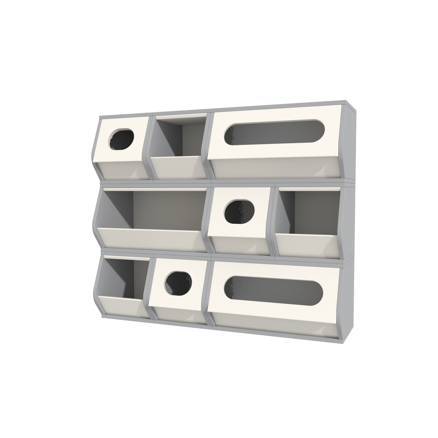 Solid Wood Kids Modular Storage Cabinet Flip Stack Design Toy  And Clothes Classification Organizer