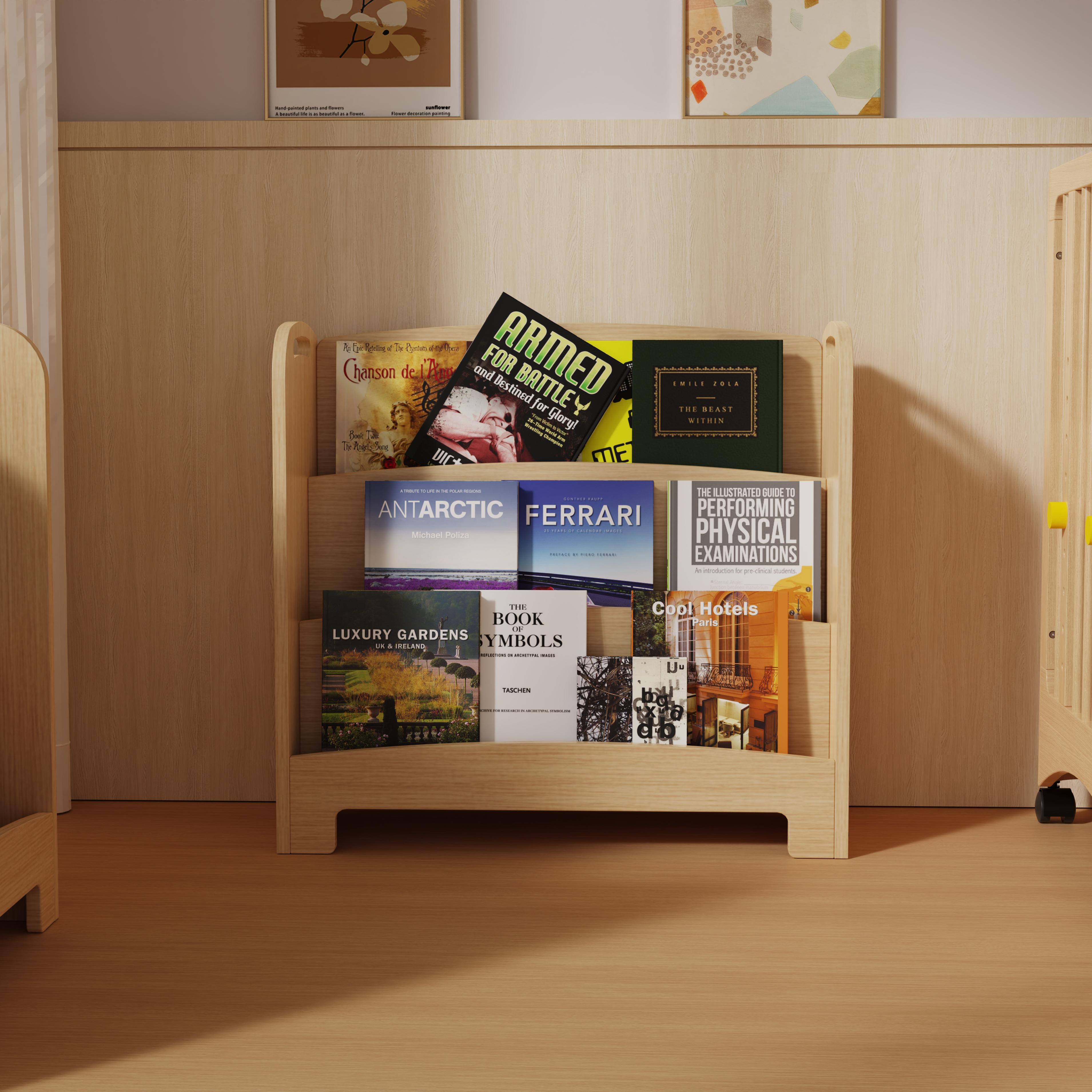 Montessori-Inspired Solid Wood Kids' Bookshelf