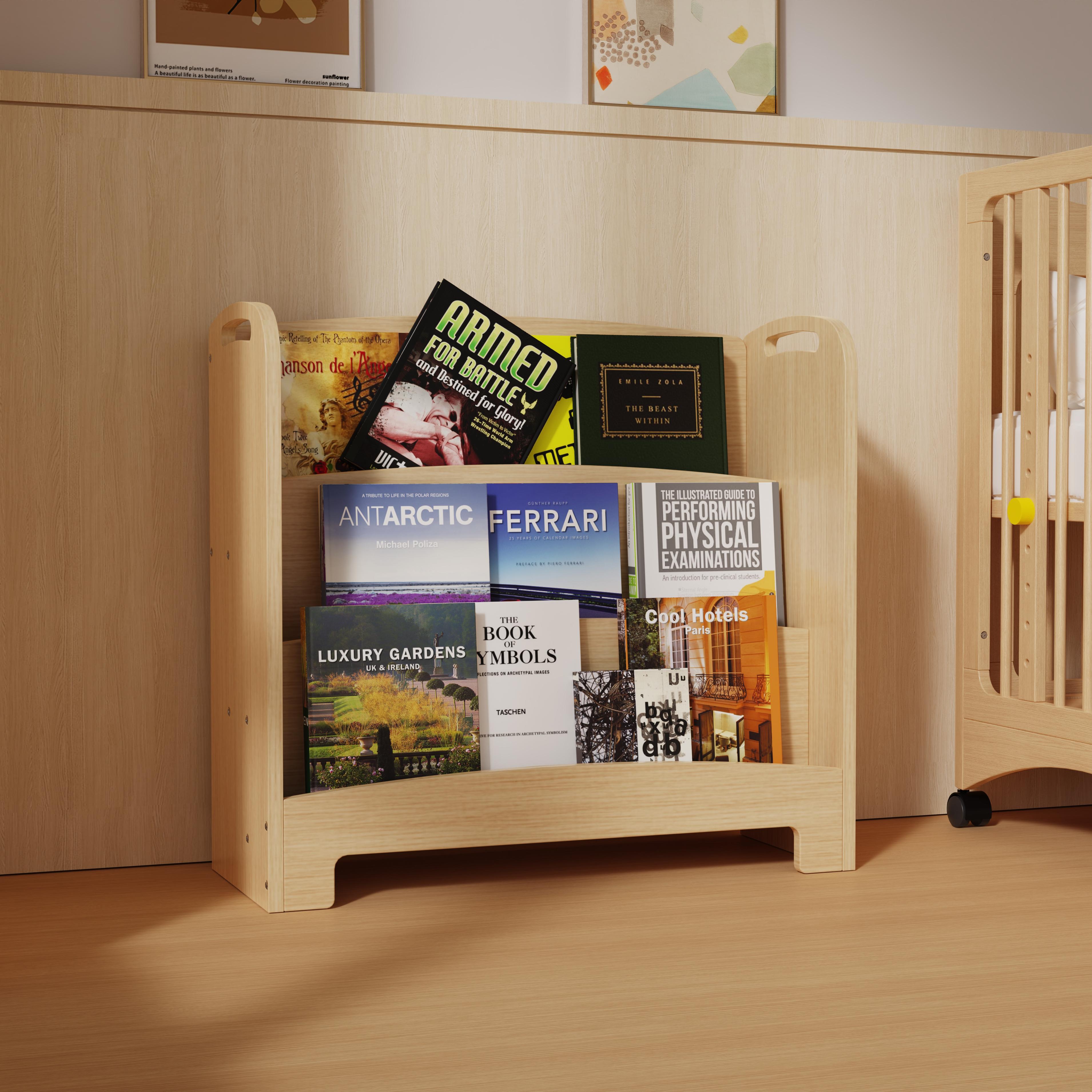 Montessori-Inspired Solid Wood Kids' Bookshelf