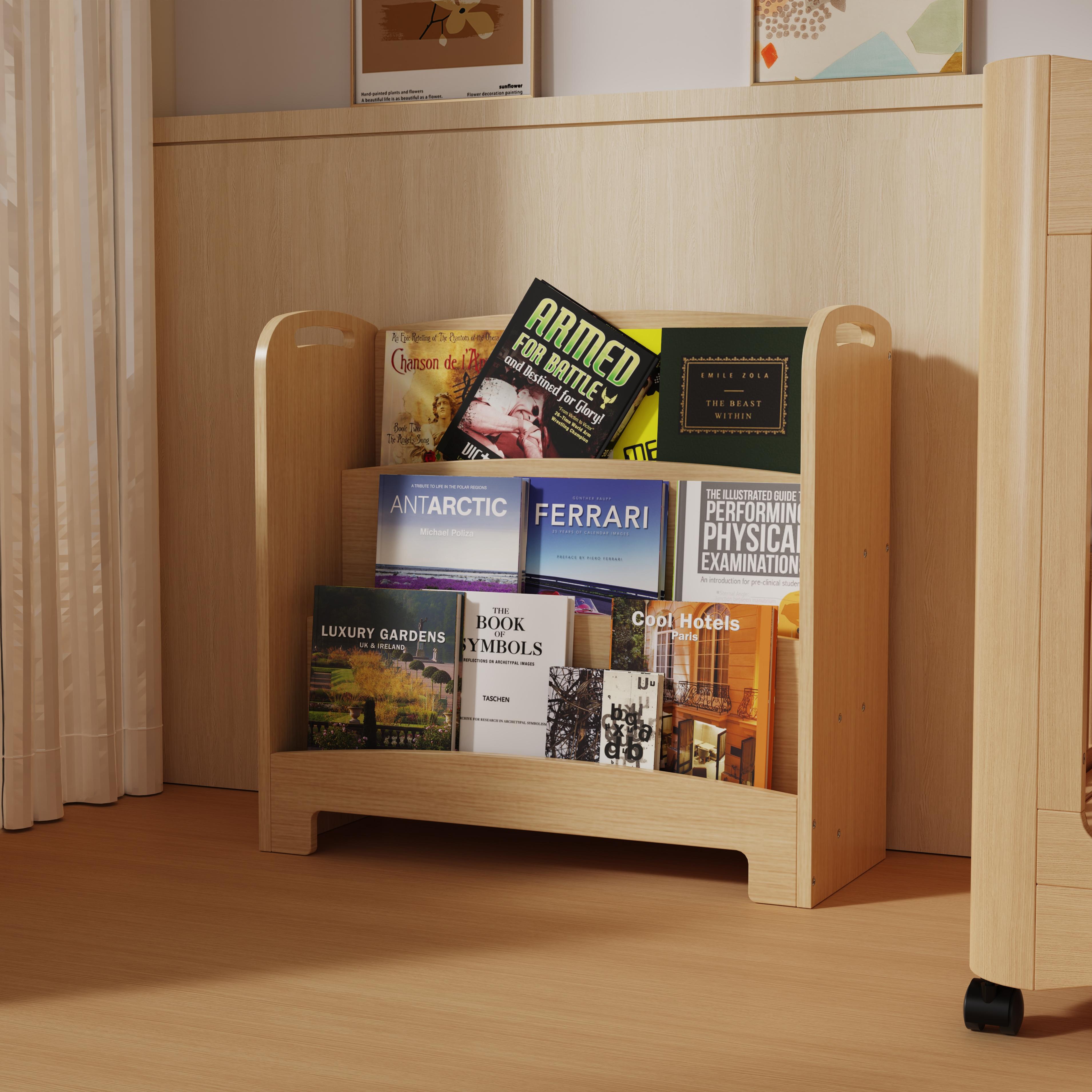 Montessori-Inspired Solid Wood Kids' Bookshelf