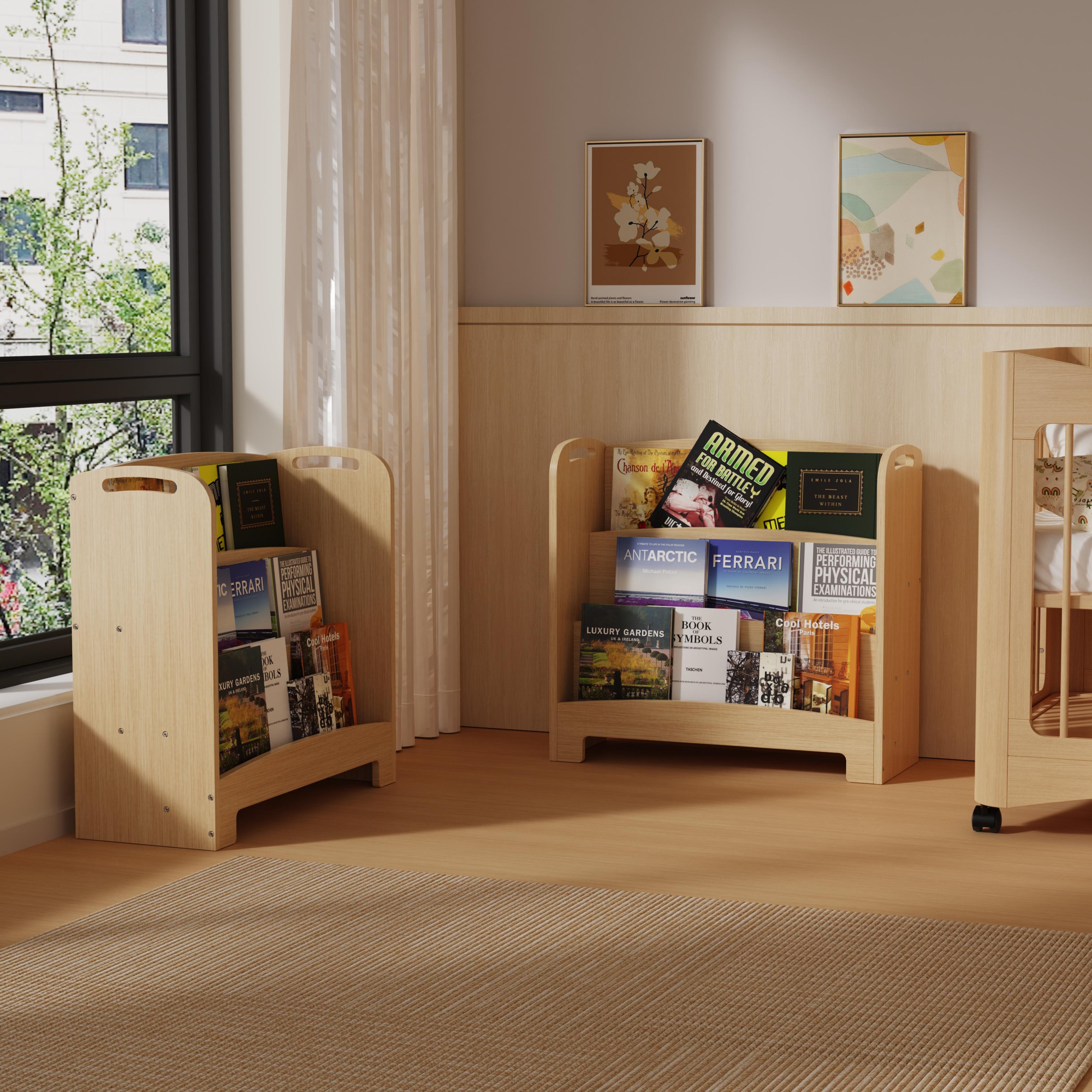 Montessori-Inspired Solid Wood Kids' Bookshelf