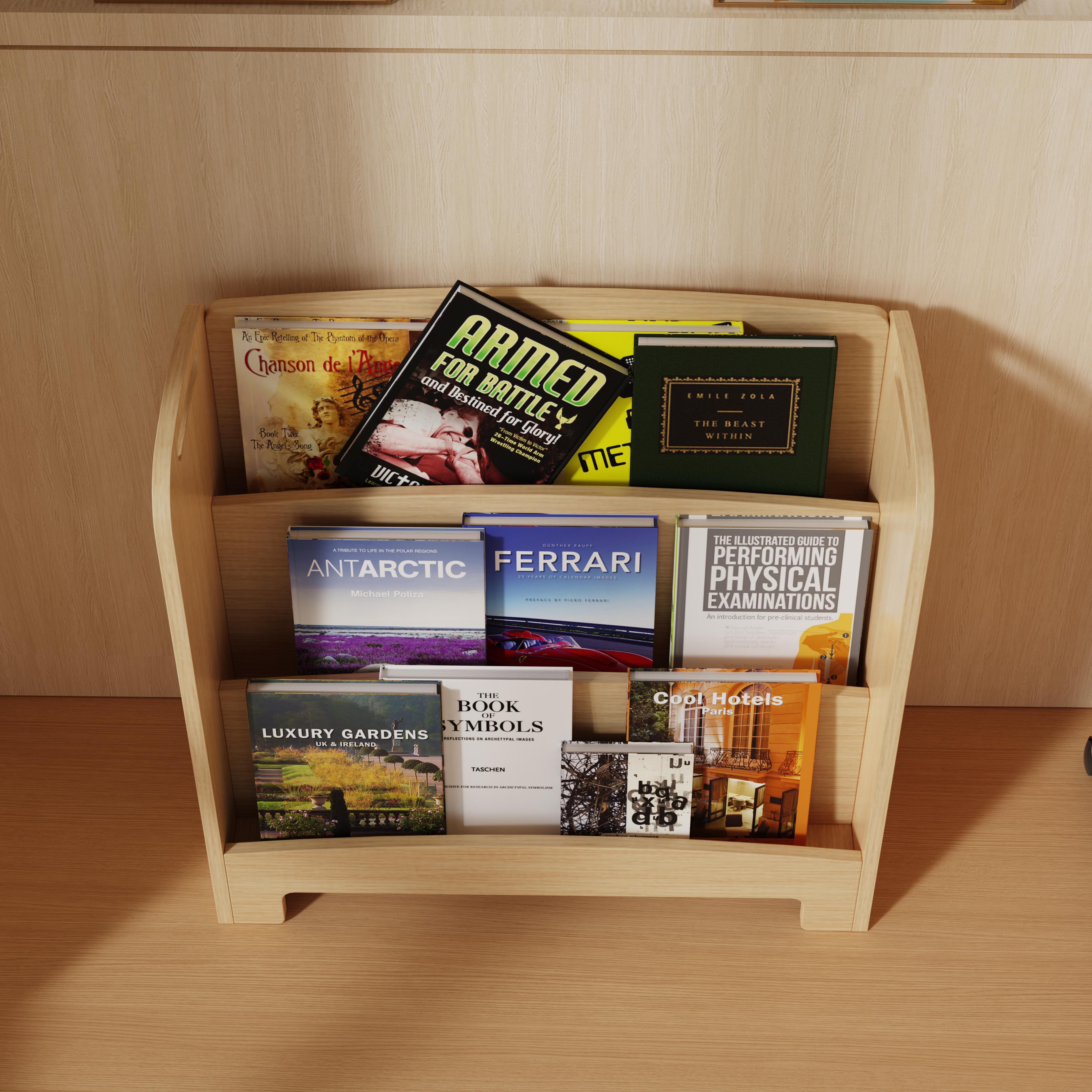 Montessori-Inspired Solid Wood Kids' Bookshelf