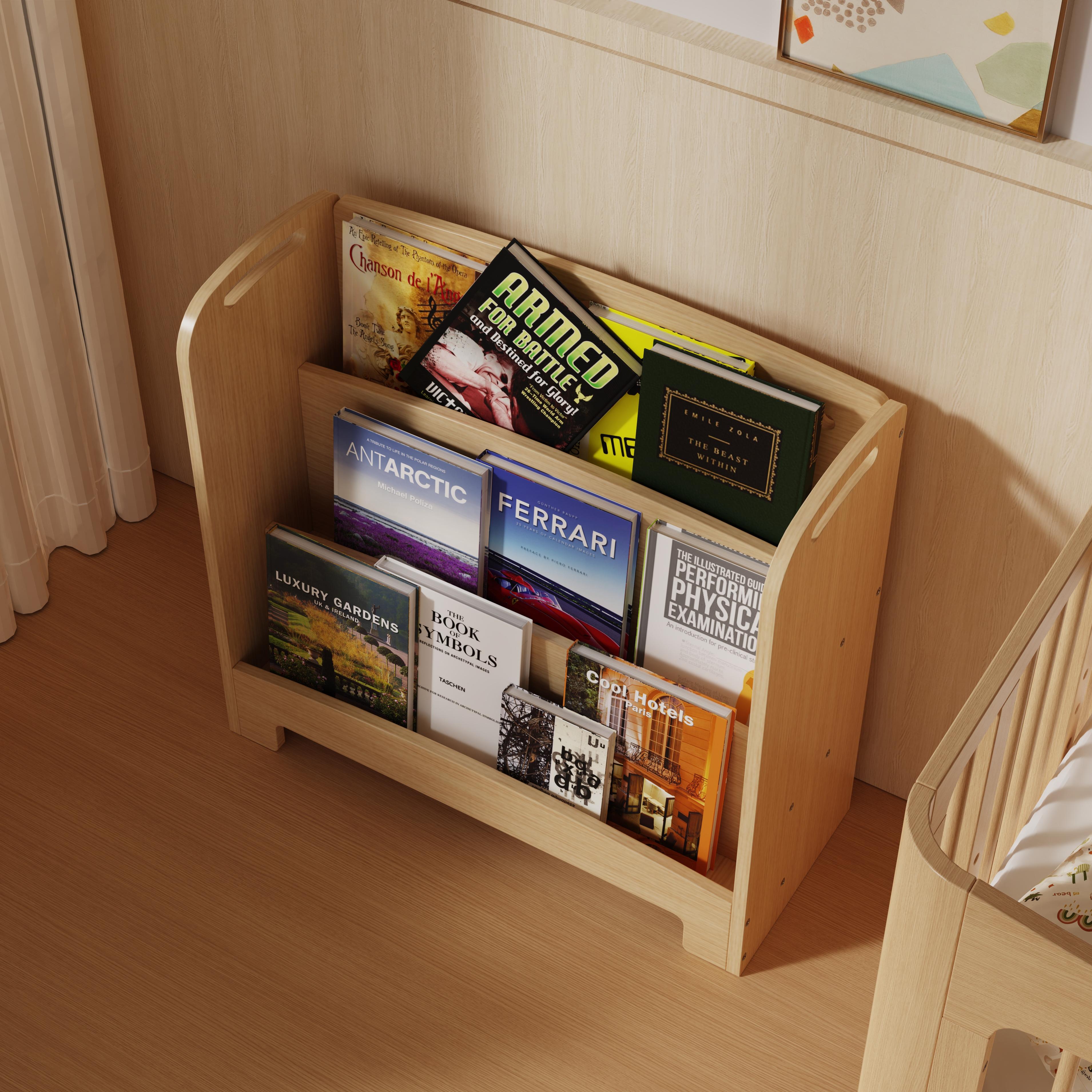 Montessori-Inspired Solid Wood Kids' Bookshelf