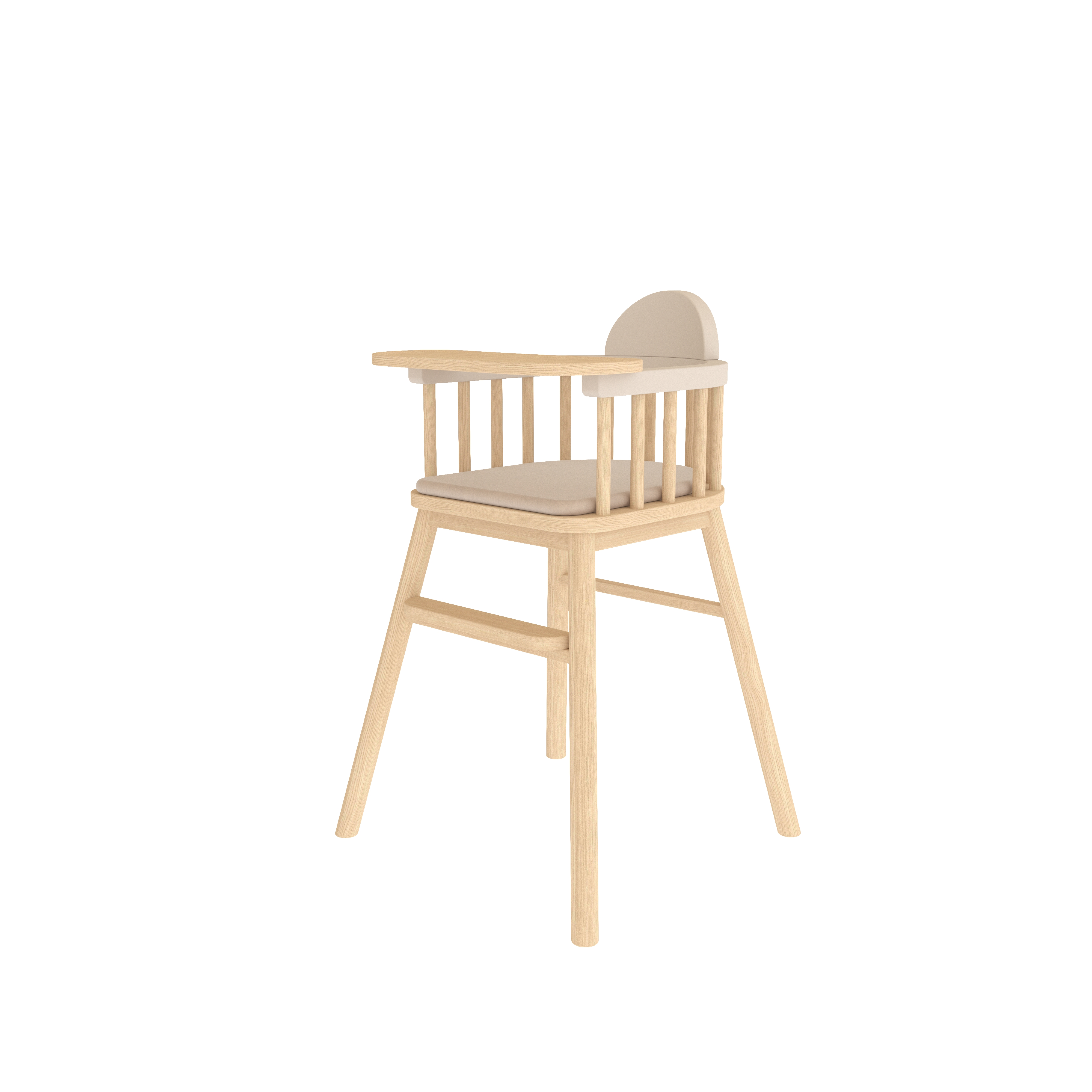 Solid Wood Baby High Chair for Family Meals: Portable Multifunctional Toddler Dining & Bonding Seat