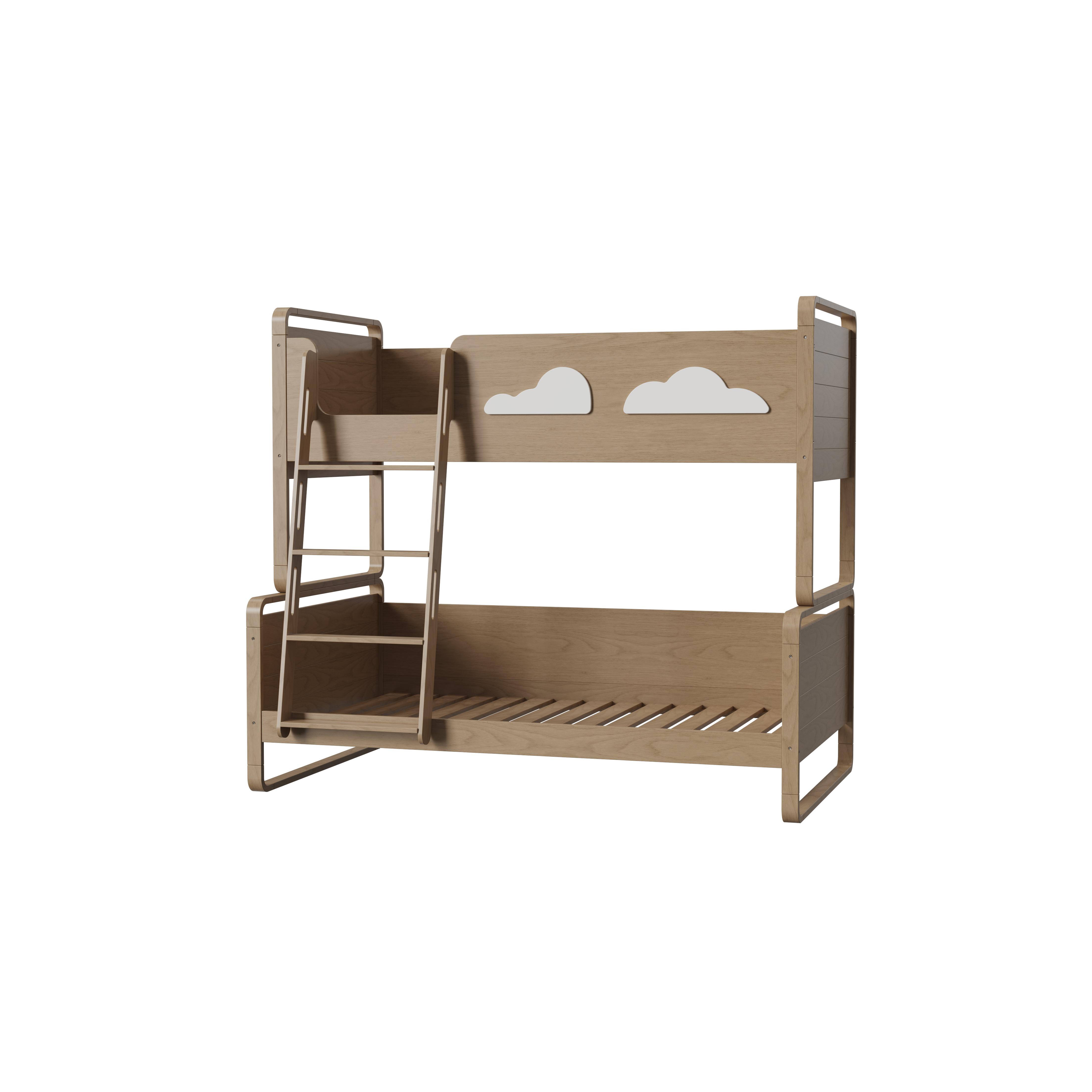 Modern Minimalist Bunk Bed with Adjustable Height: a Stylish, Space-Saving Solution for Growing Kids