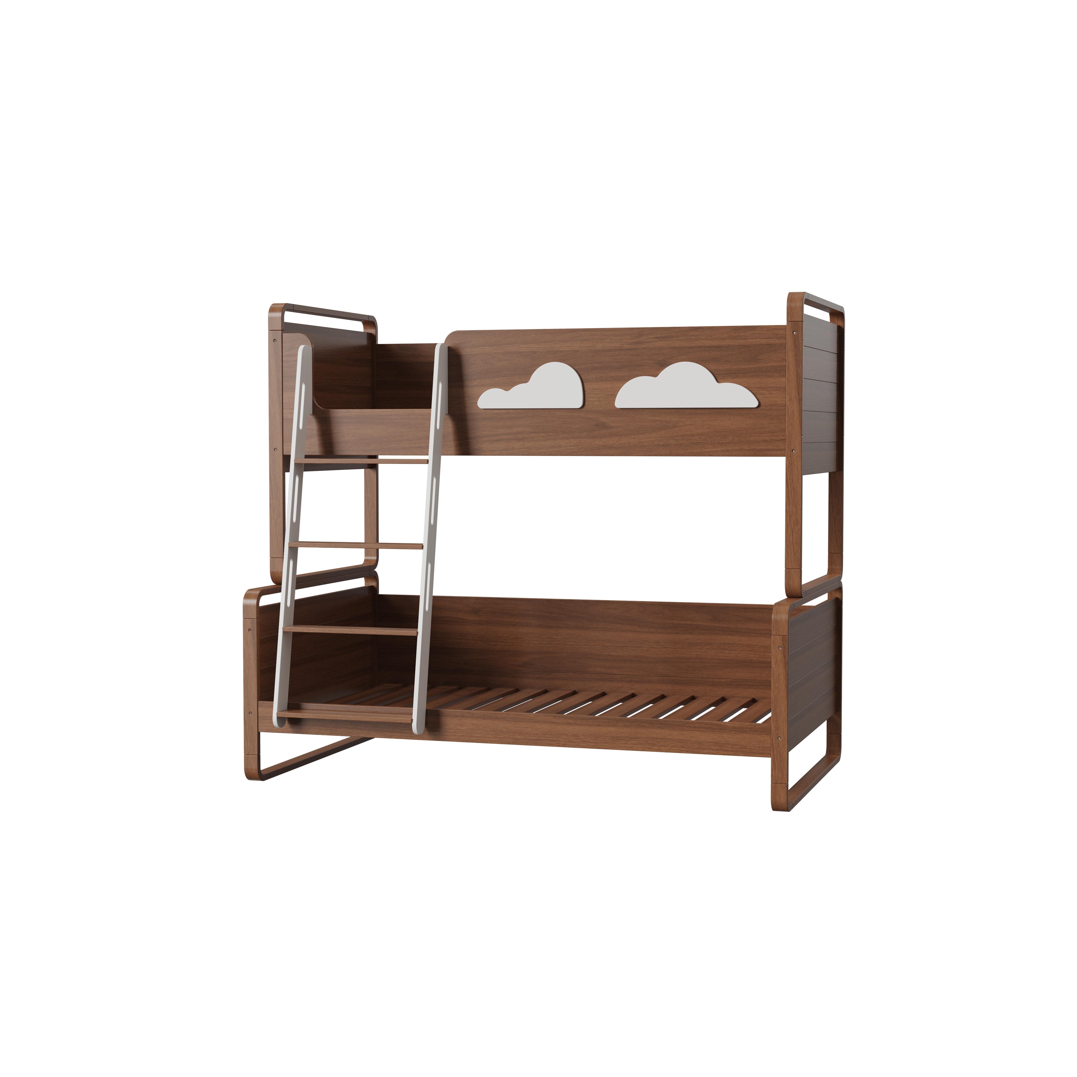 Modern Minimalist Bunk Bed with Adjustable Height: a Stylish, Space-Saving Solution for Growing Kids