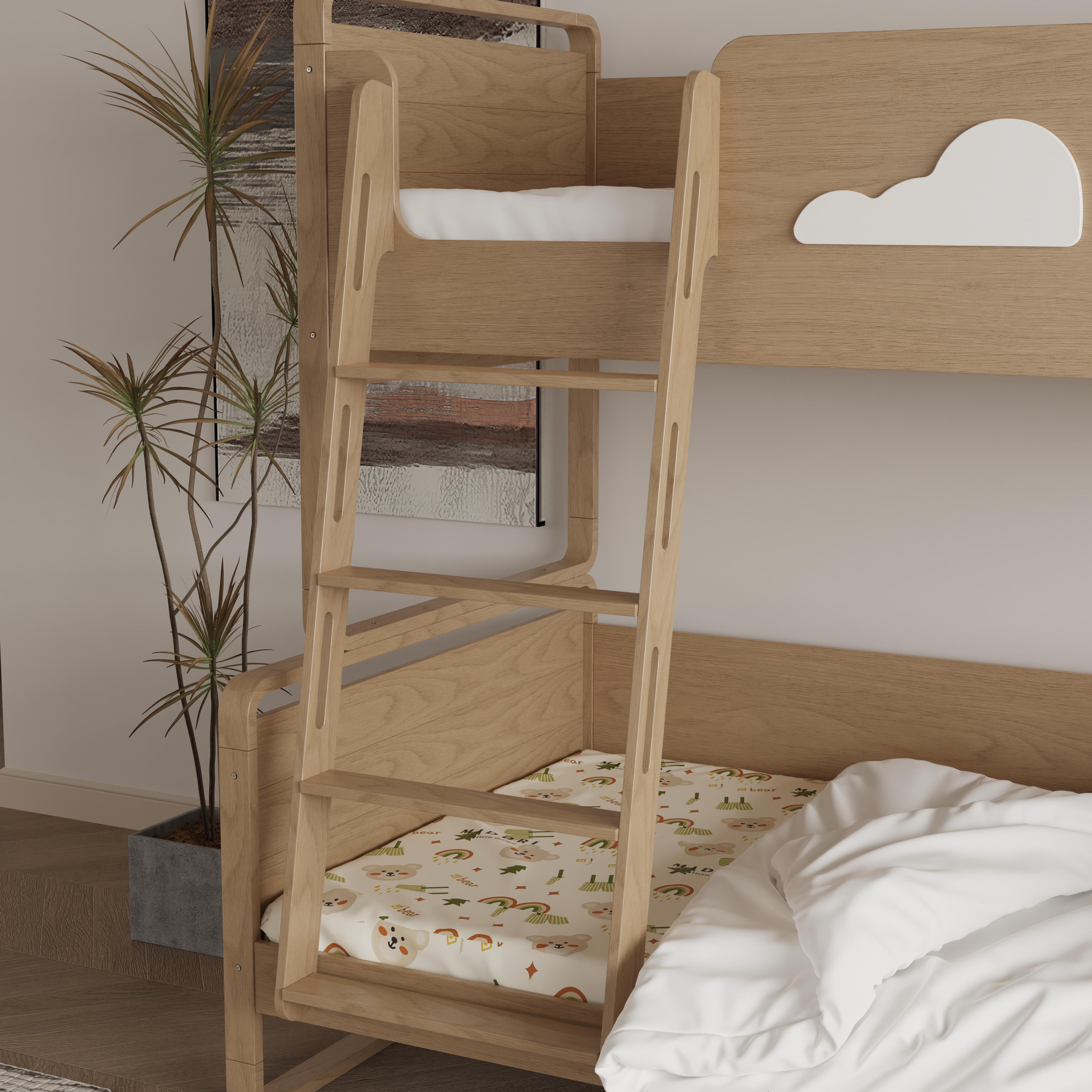 Modern Minimalist Bunk Bed with Adjustable Height: a Stylish, Space-Saving Solution for Growing Kids
