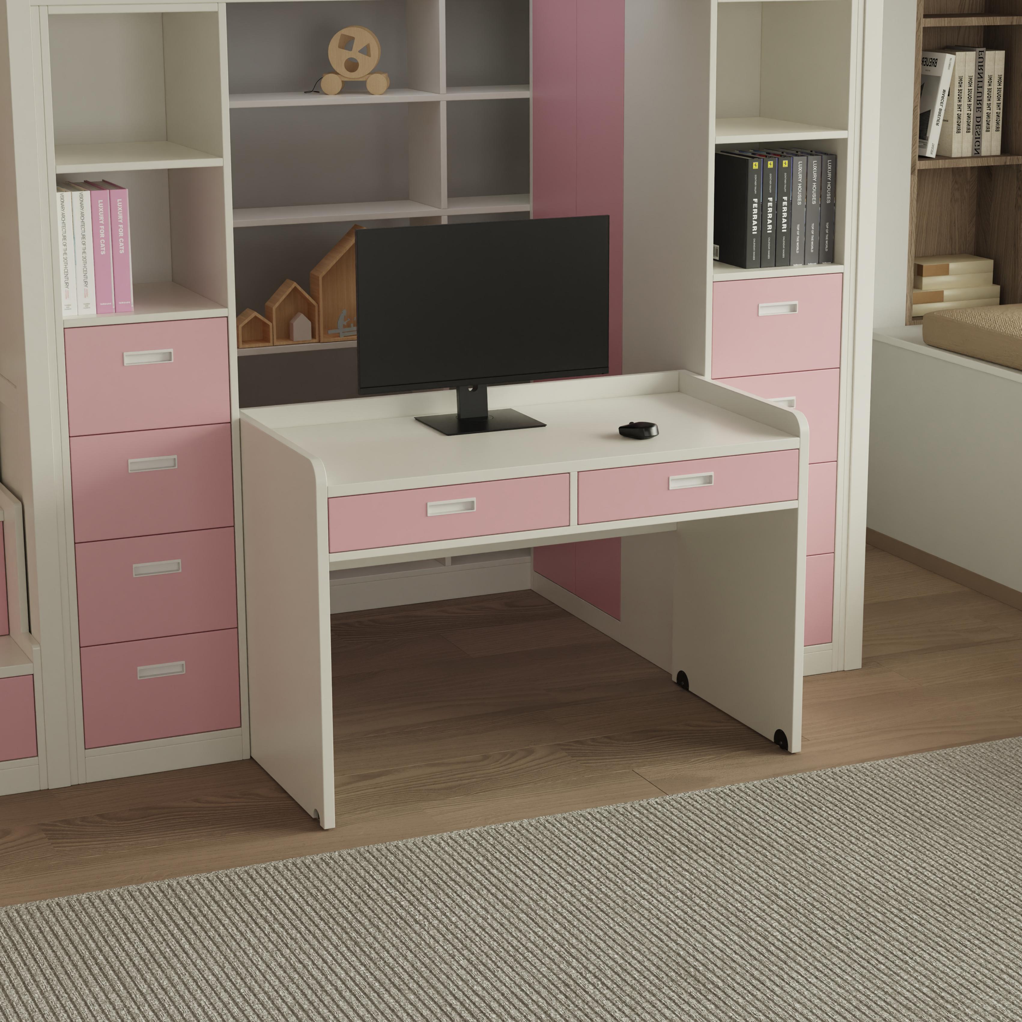 Fairytale Theme Kids Loft Bed: All-in-One with Stairs, Study Desk & Storage Cabinet