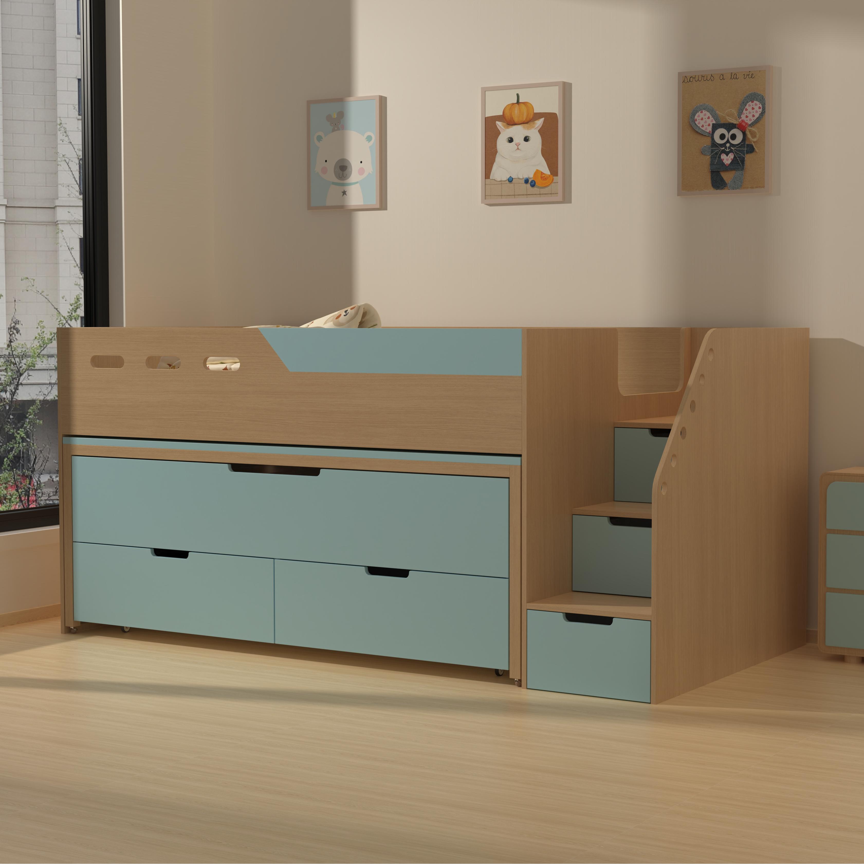 Space-Saving Kids Bunk Bed With Storage Drawers & Shelves – Fun Decor Ready!