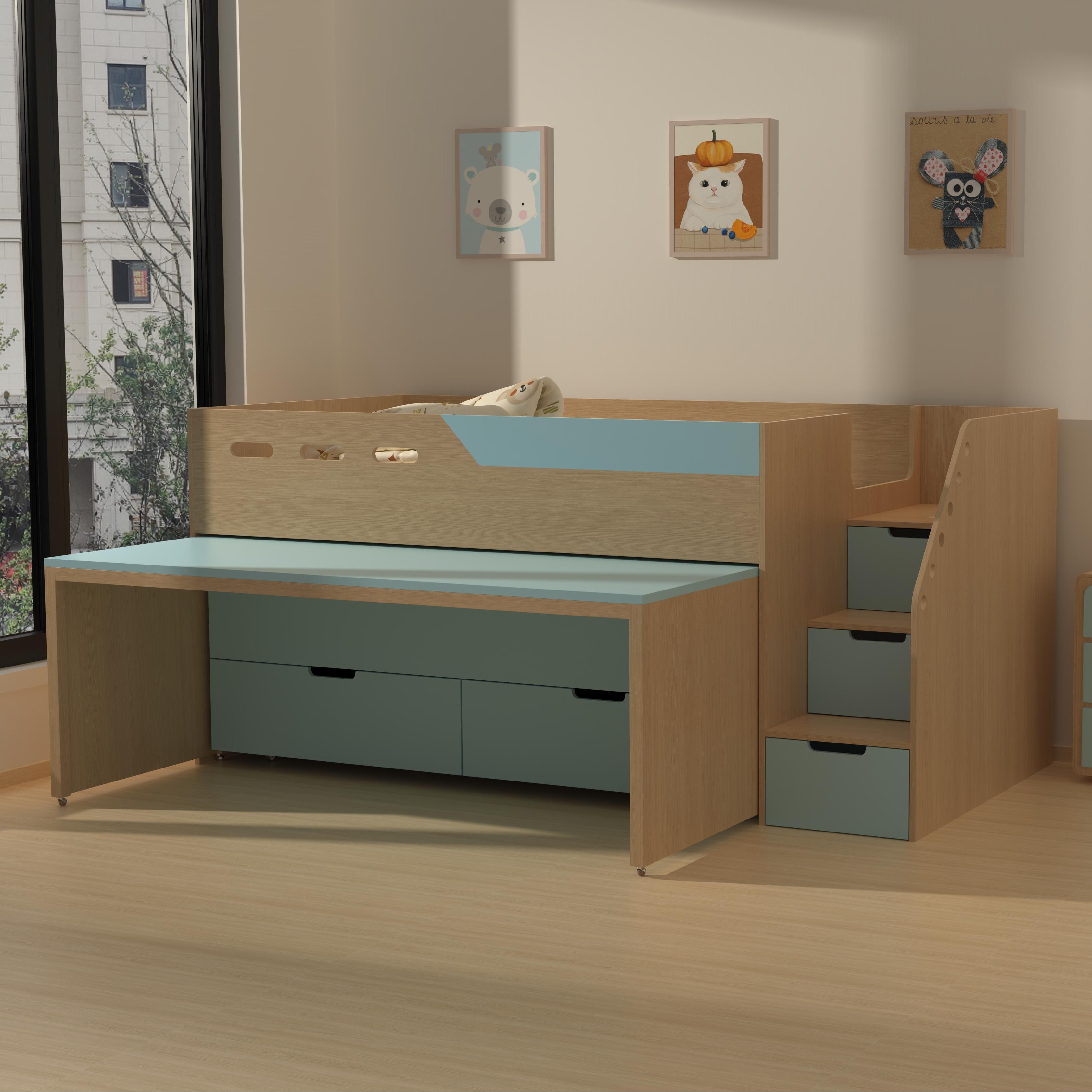 Space-Saving Kids Bunk Bed With Storage Drawers & Shelves – Fun Decor Ready!
