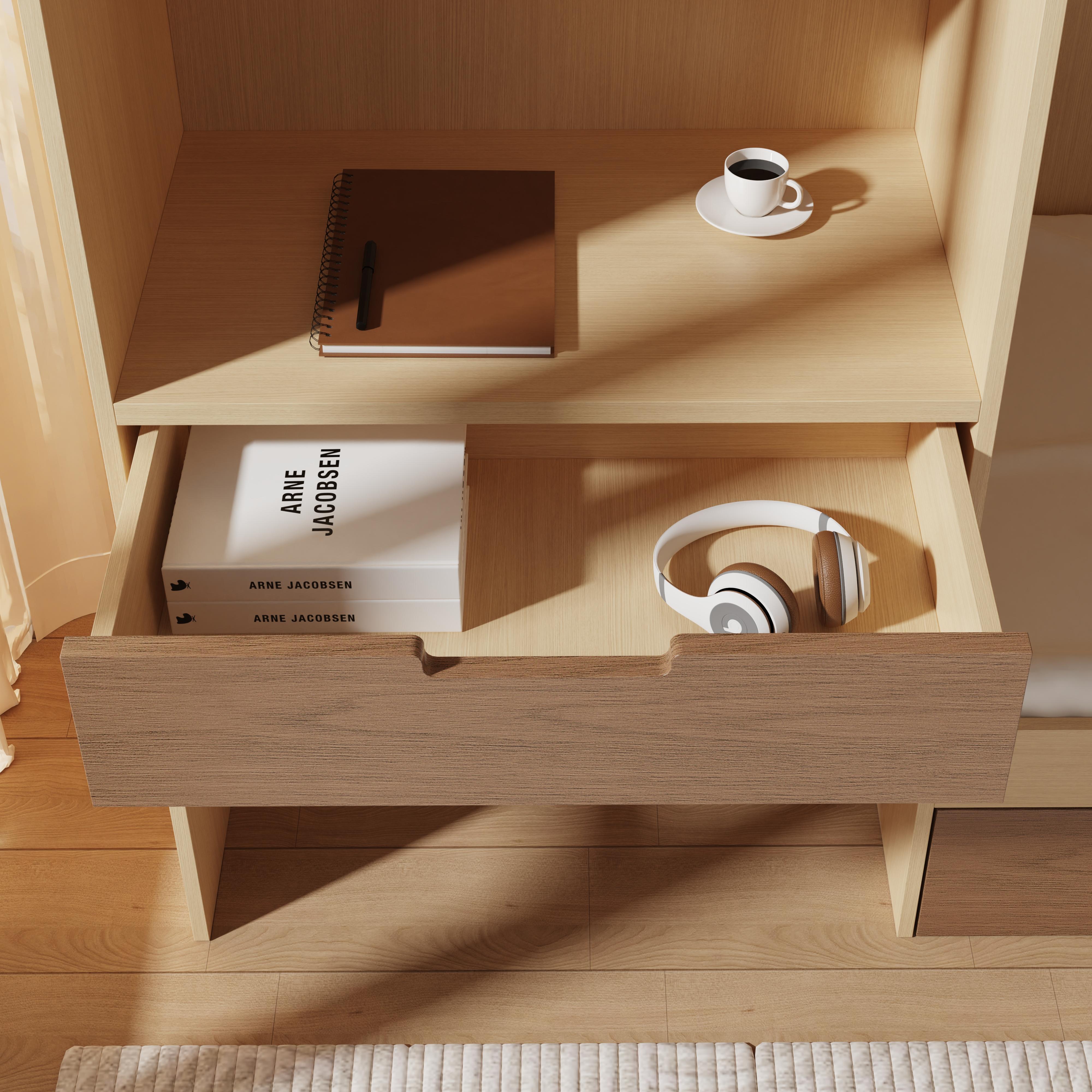 Kids Bunk Bed with Desk & Storage – Modern Wood Loft Design