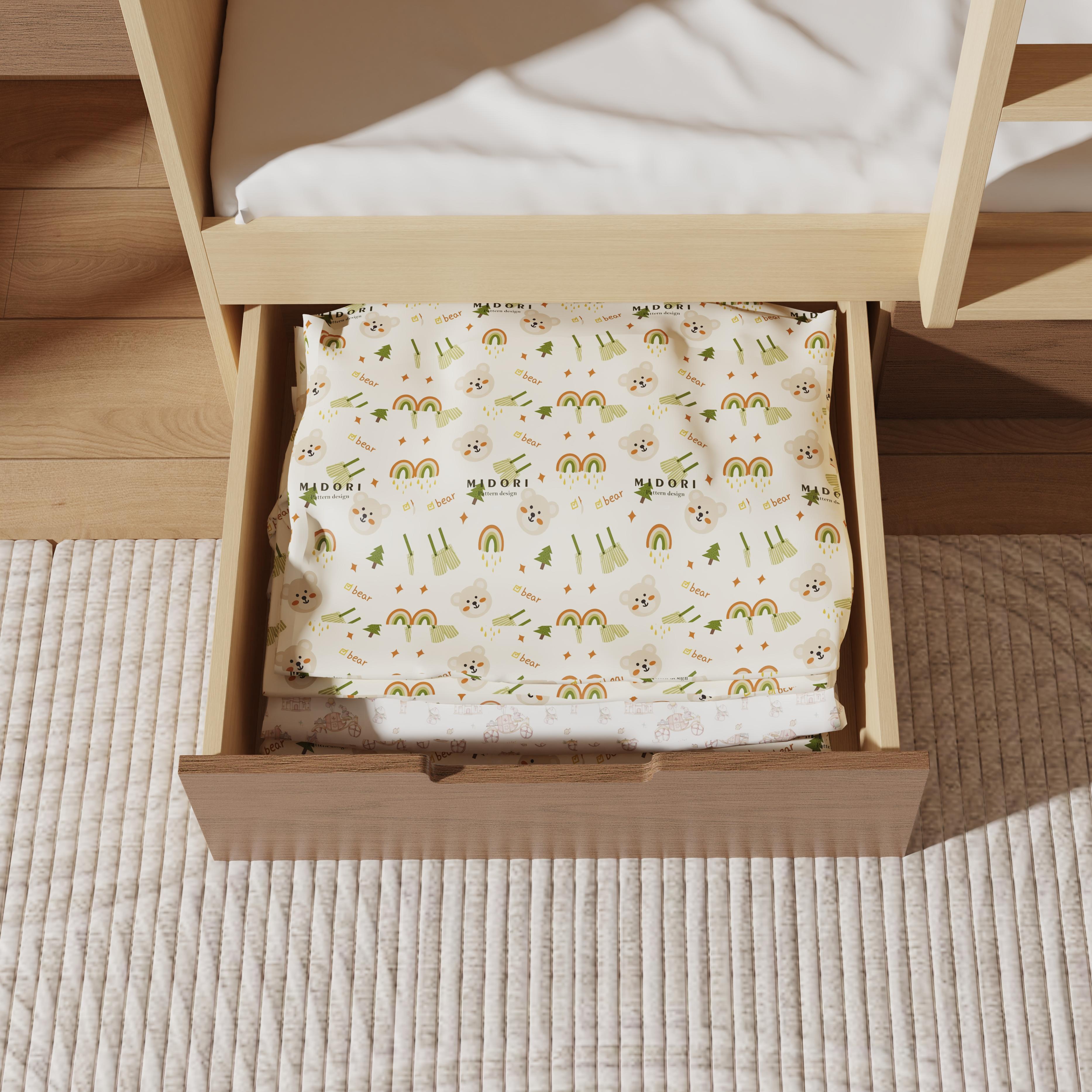 Kids Bunk Bed with Desk & Storage – Modern Wood Loft Design