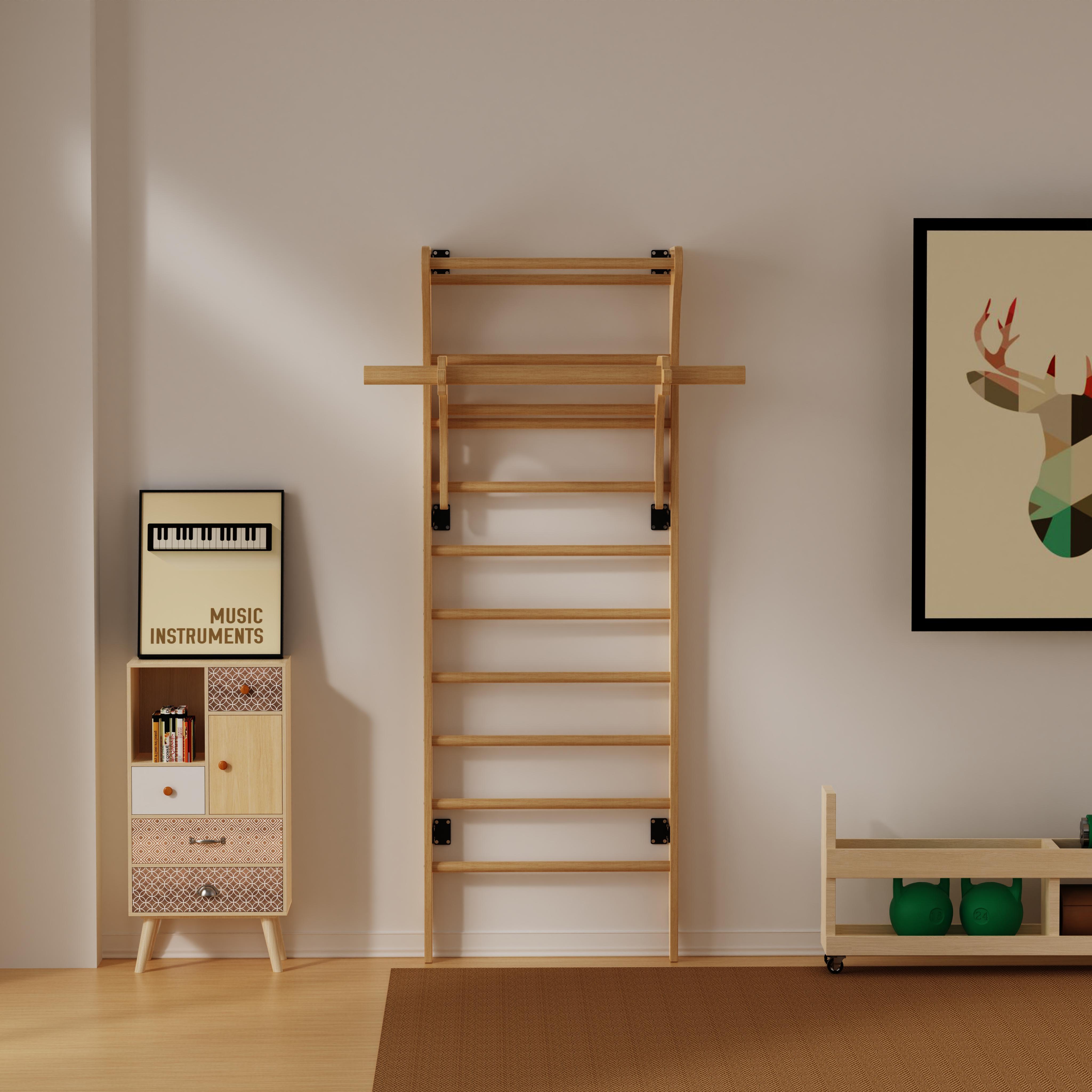 Wooden Wall Ladder for Kids – Home Gym & Playroom Essential