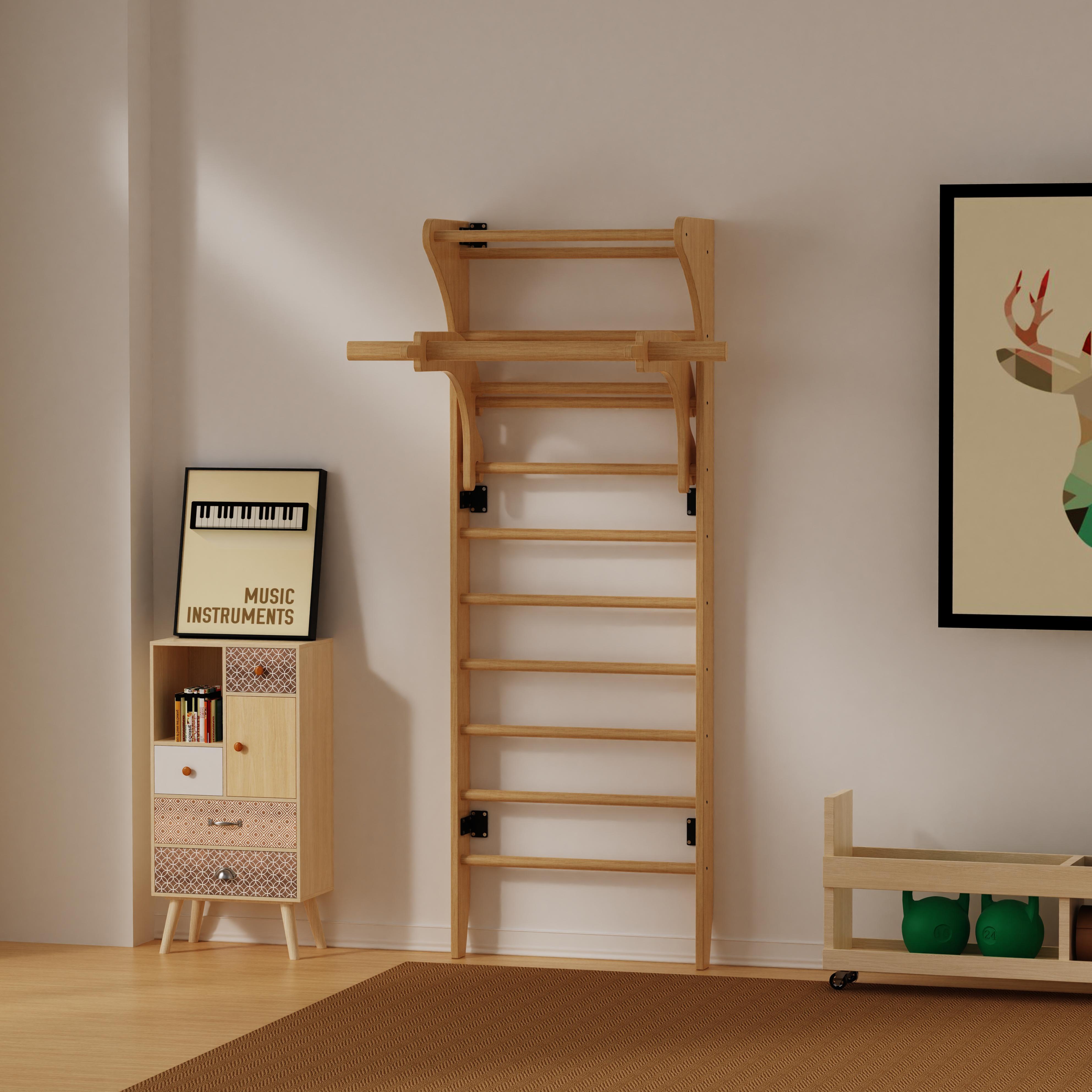 Wooden Wall Ladder for Kids – Home Gym & Playroom Essential