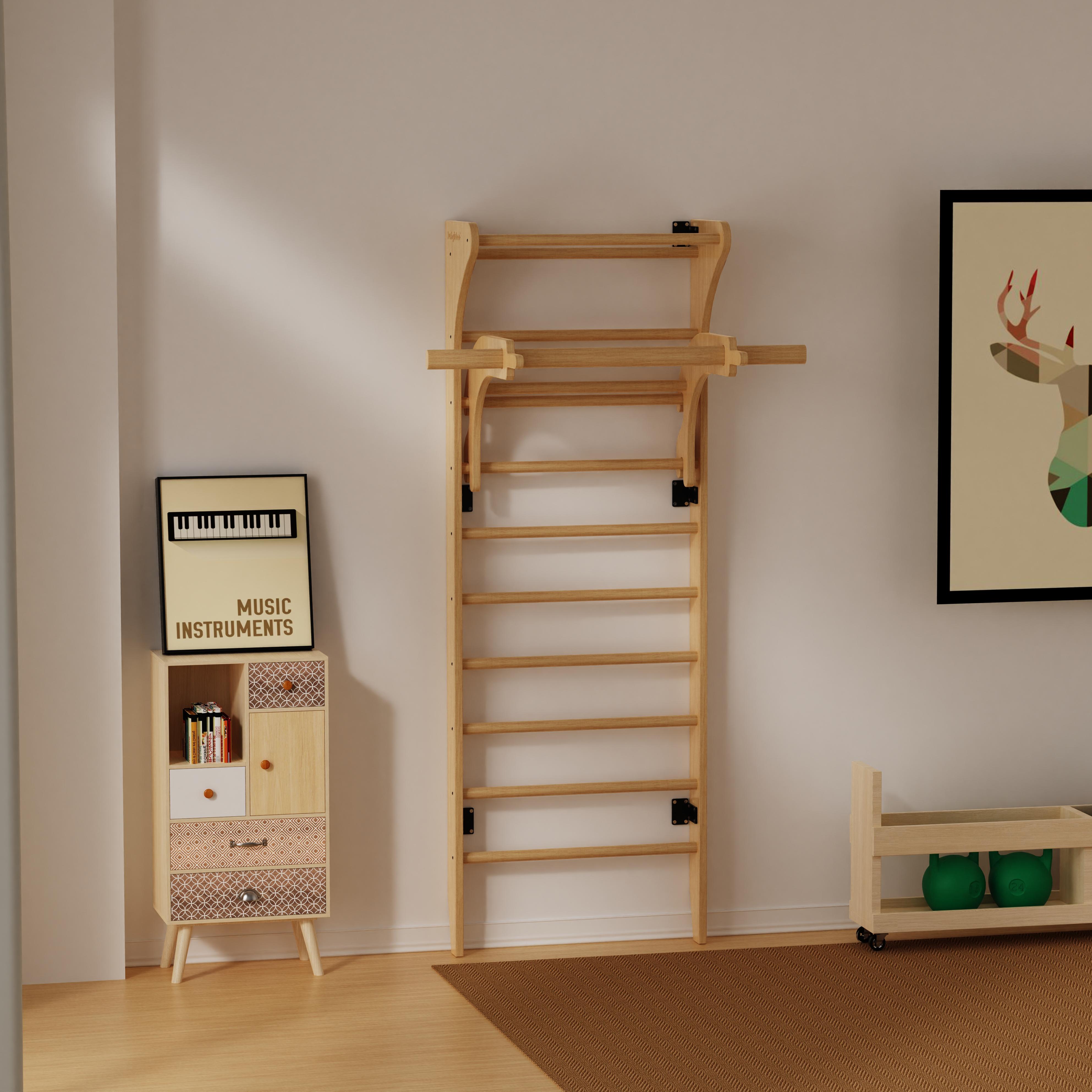 Wooden Wall Ladder for Kids – Home Gym & Playroom Essential