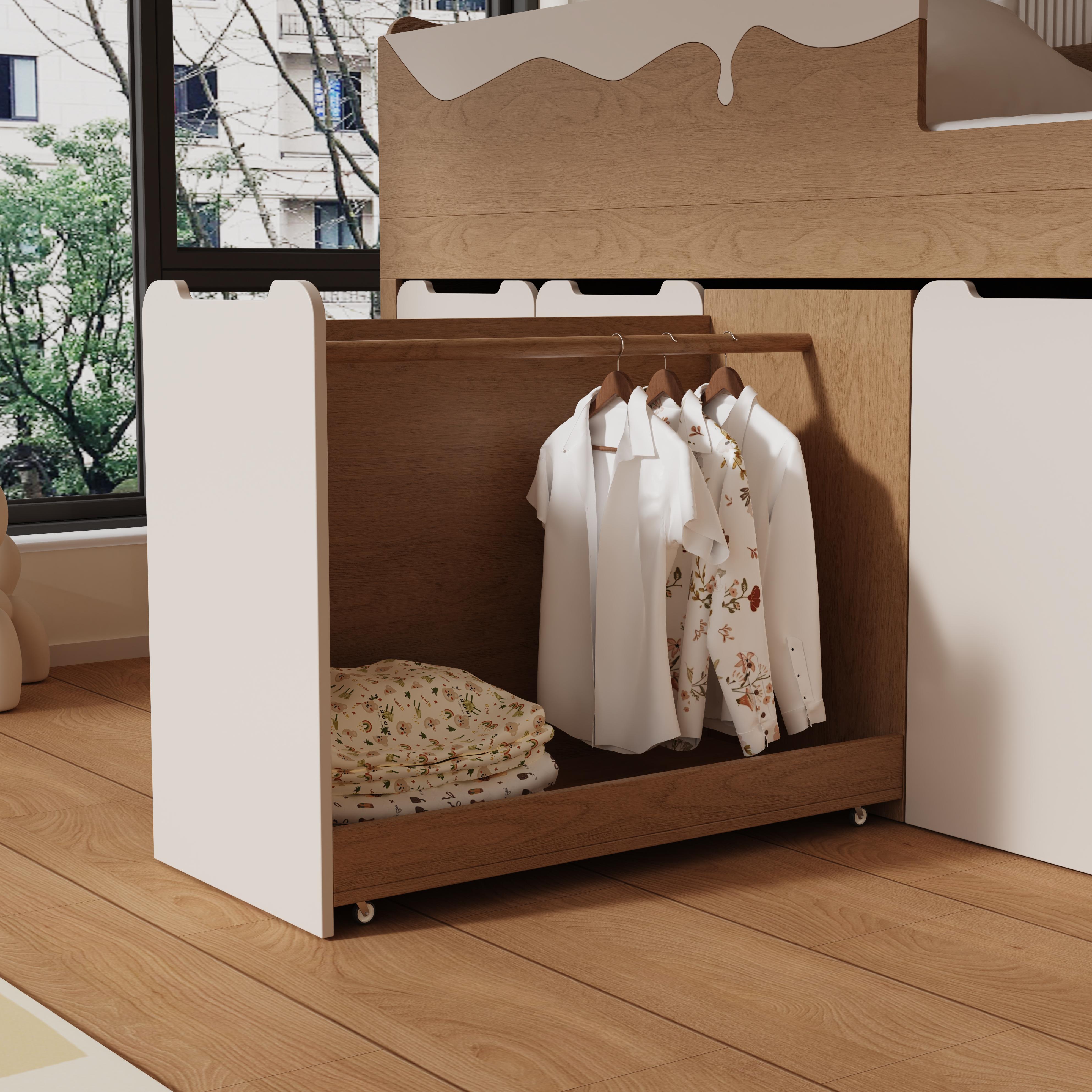 Kids Storage Bed with 4 Drawers | Safe Toddler Bed for Small Bedrooms