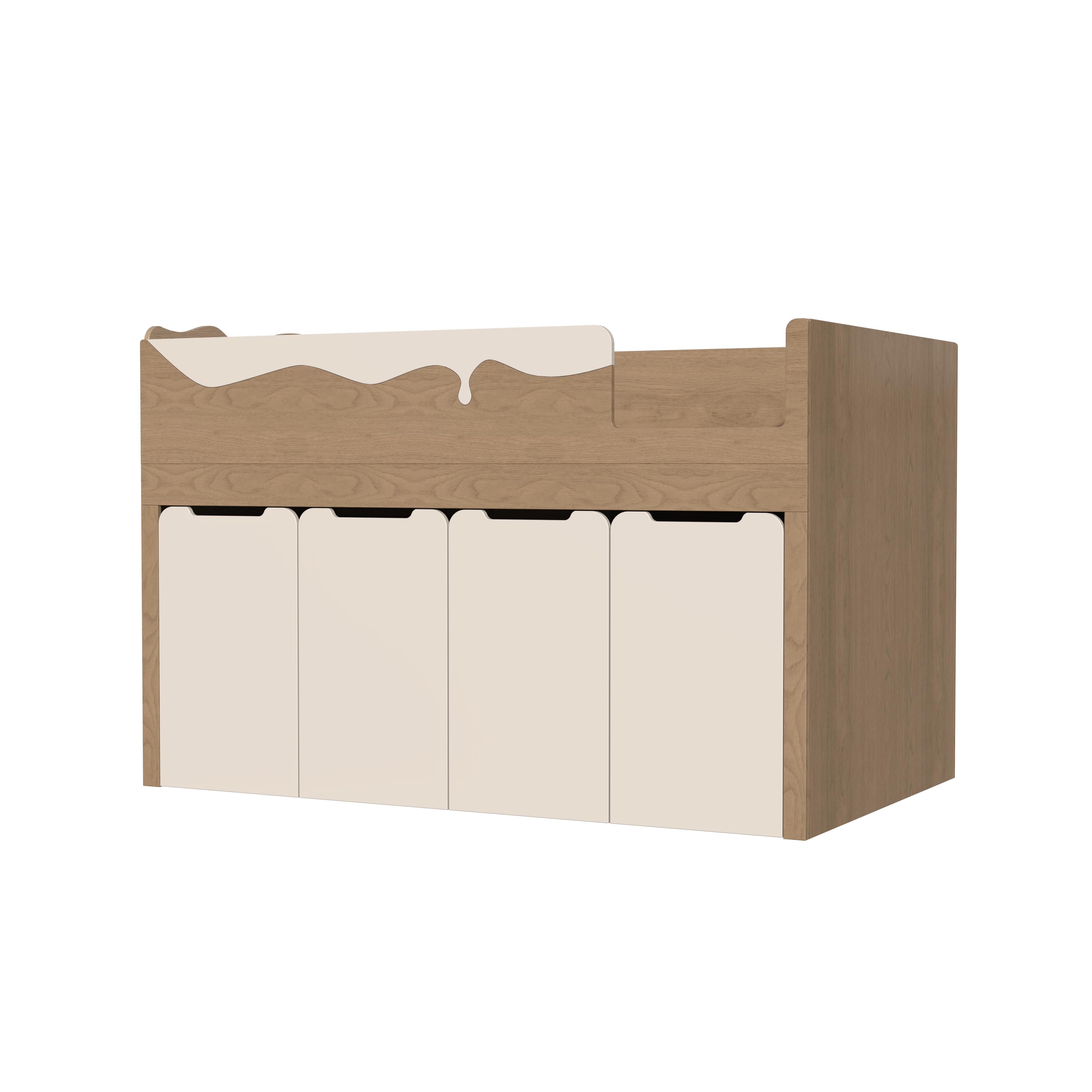 Kids Storage Bed with 4 Drawers | Safe Toddler Bed for Small Bedrooms