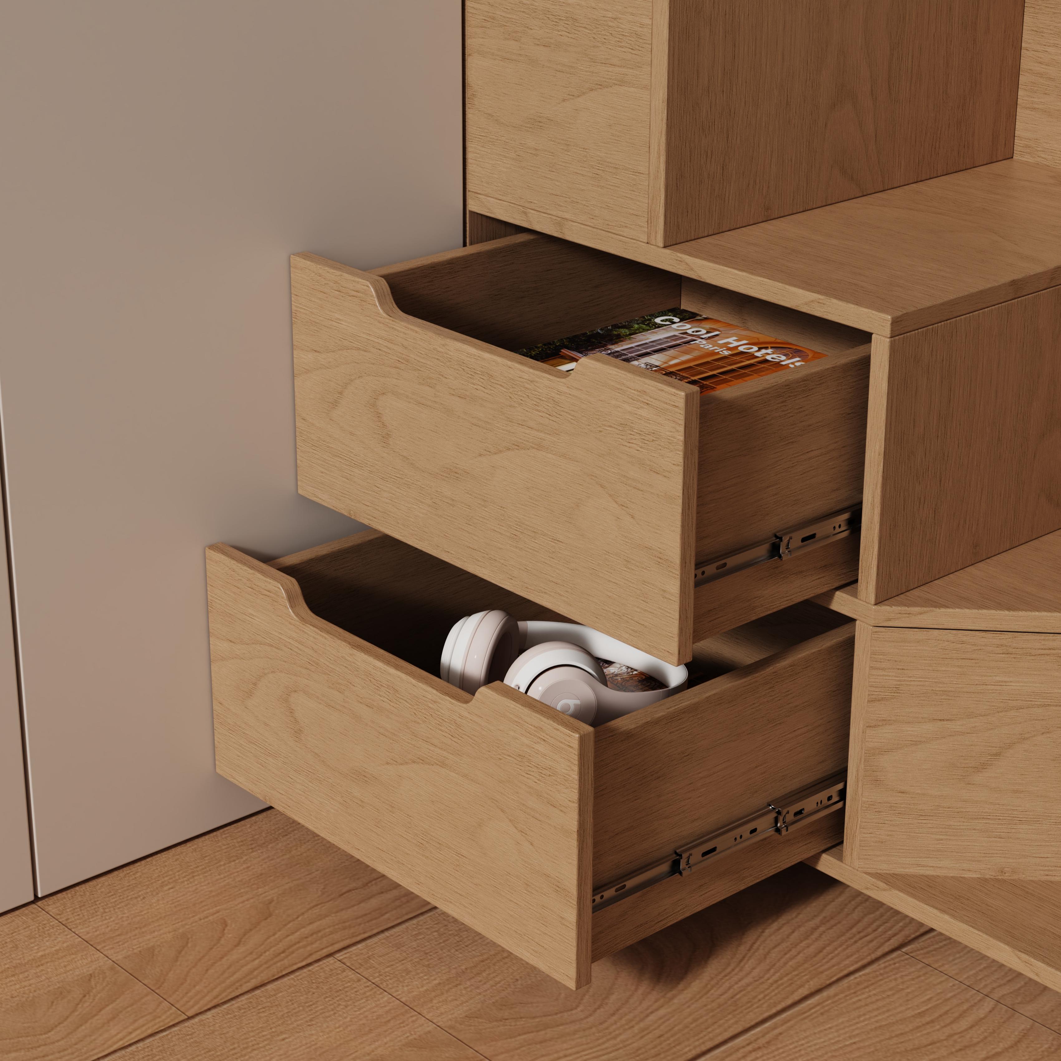 Kids Storage Bed with 4 Drawers | Safe Toddler Bed for Small Bedrooms