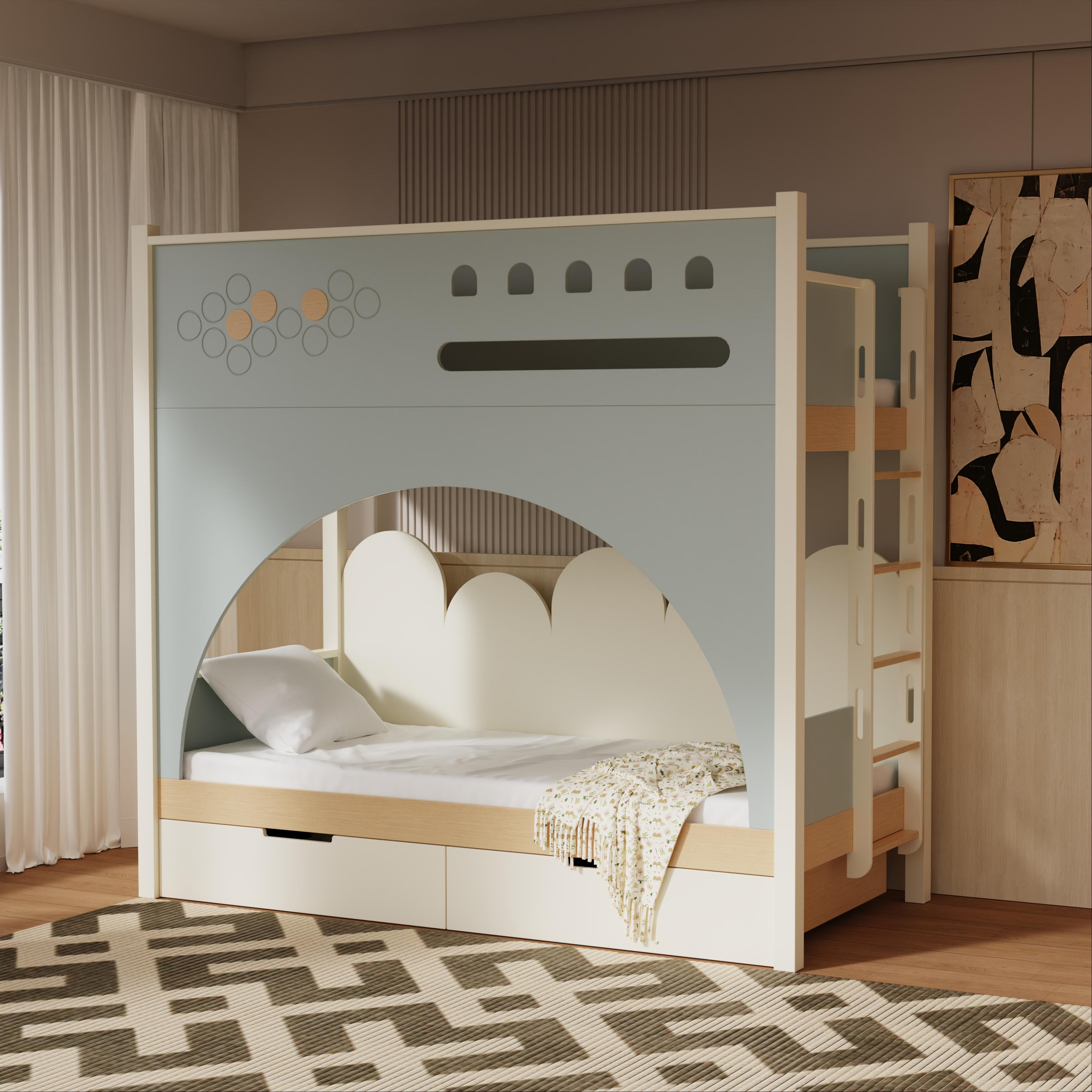 Kids Cloud Bunk Bed  – Modern Playful Nursery Essential