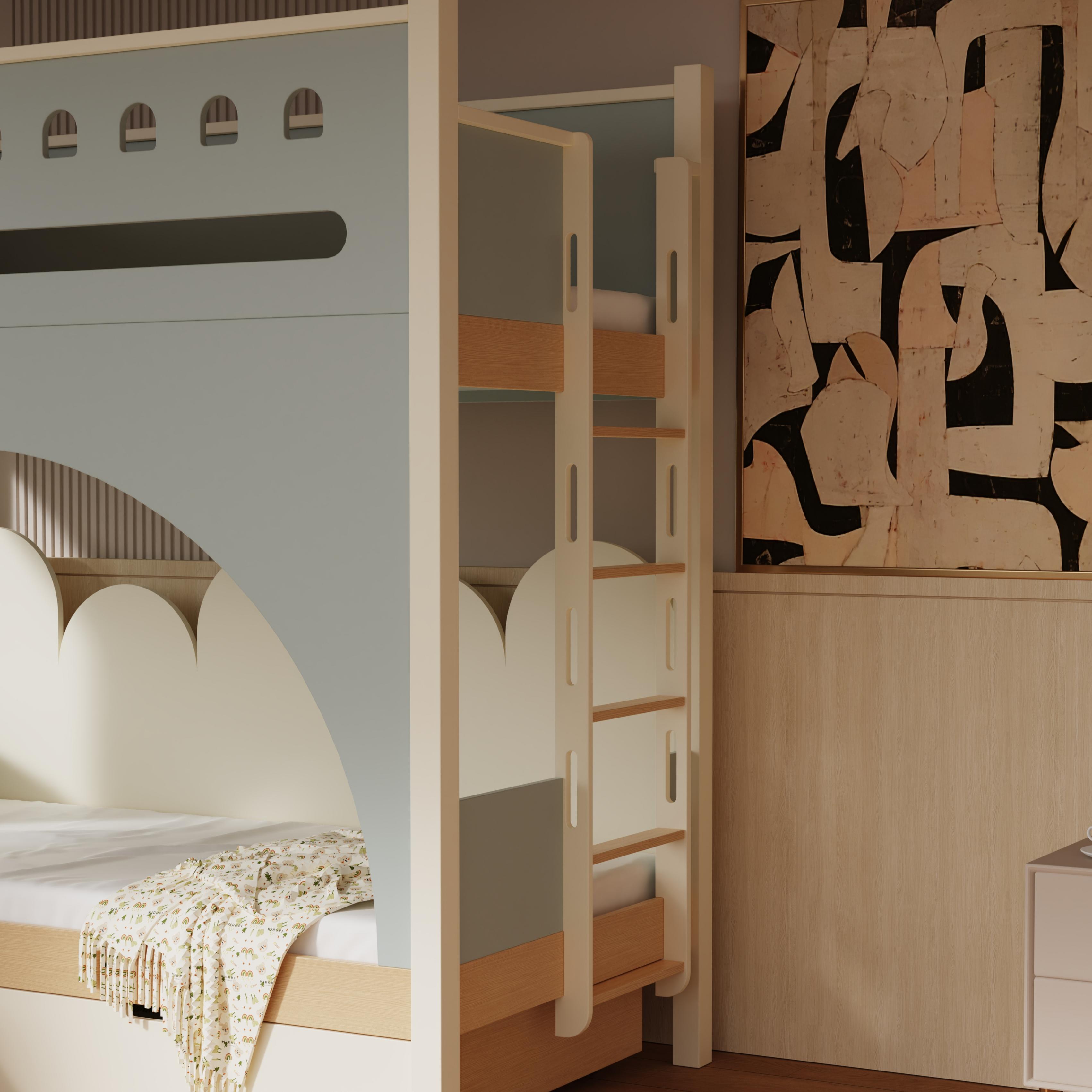Kids Cloud Bunk Bed  – Modern Playful Nursery Essential