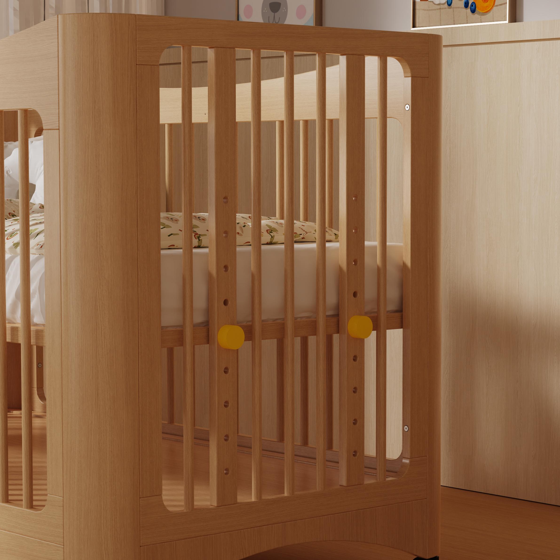 Convertible Baby Crib with Wheels – Modern Nursery Essential