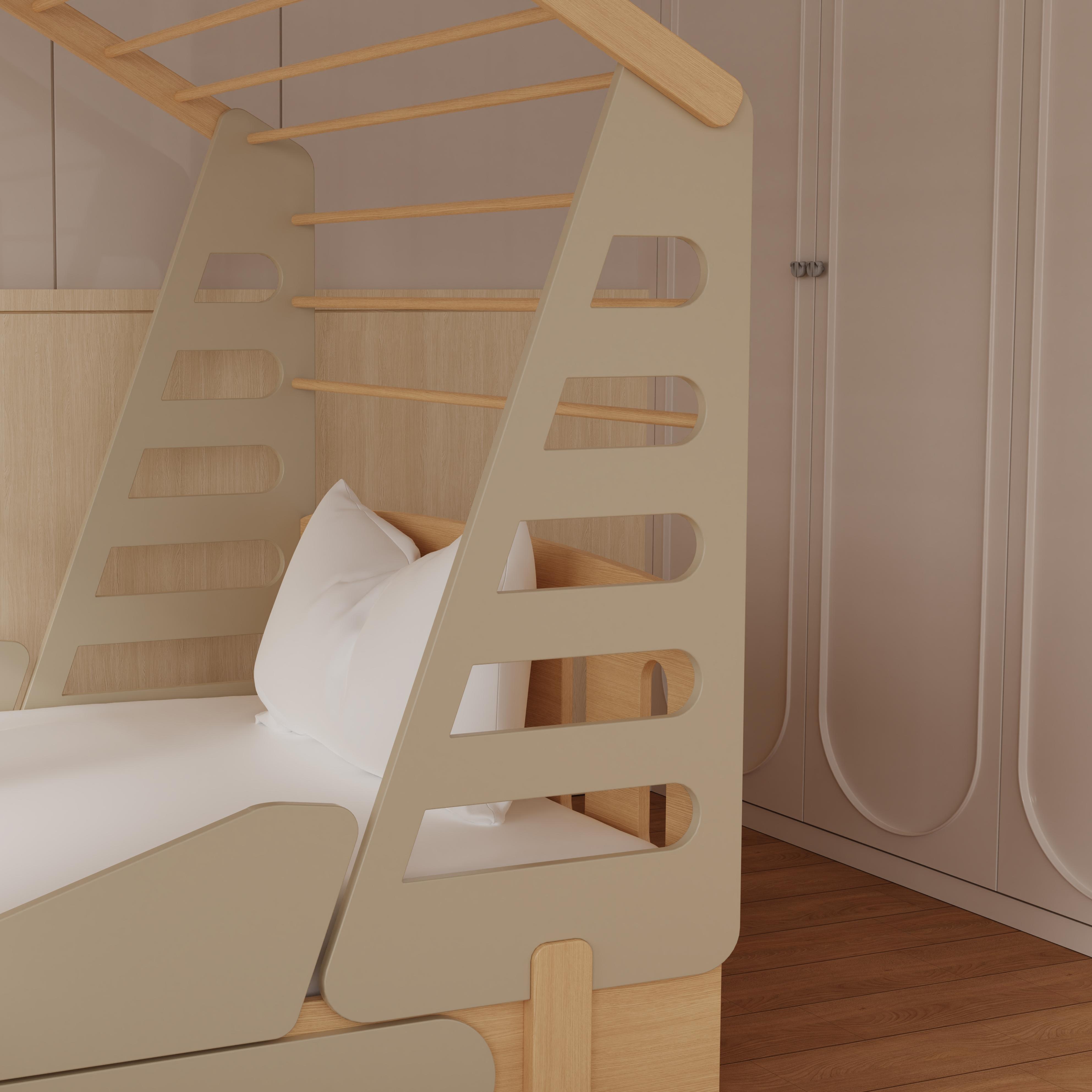 Wooden Kids House Bed | Imaginative Play Bed with Guardrails