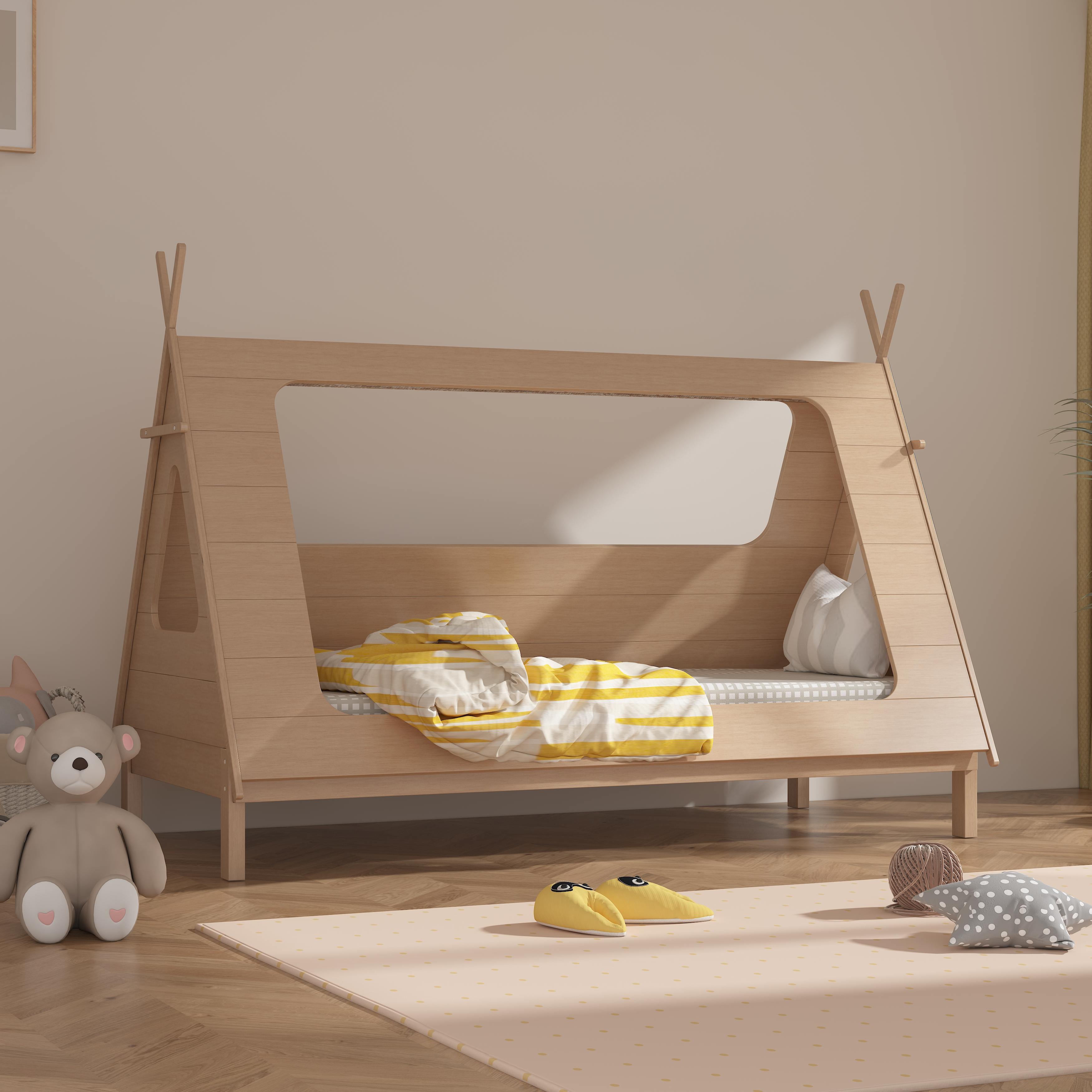 Teepee Kids Bed | Safe Play Tent Bed for Toddlers’ Sleep & Play
