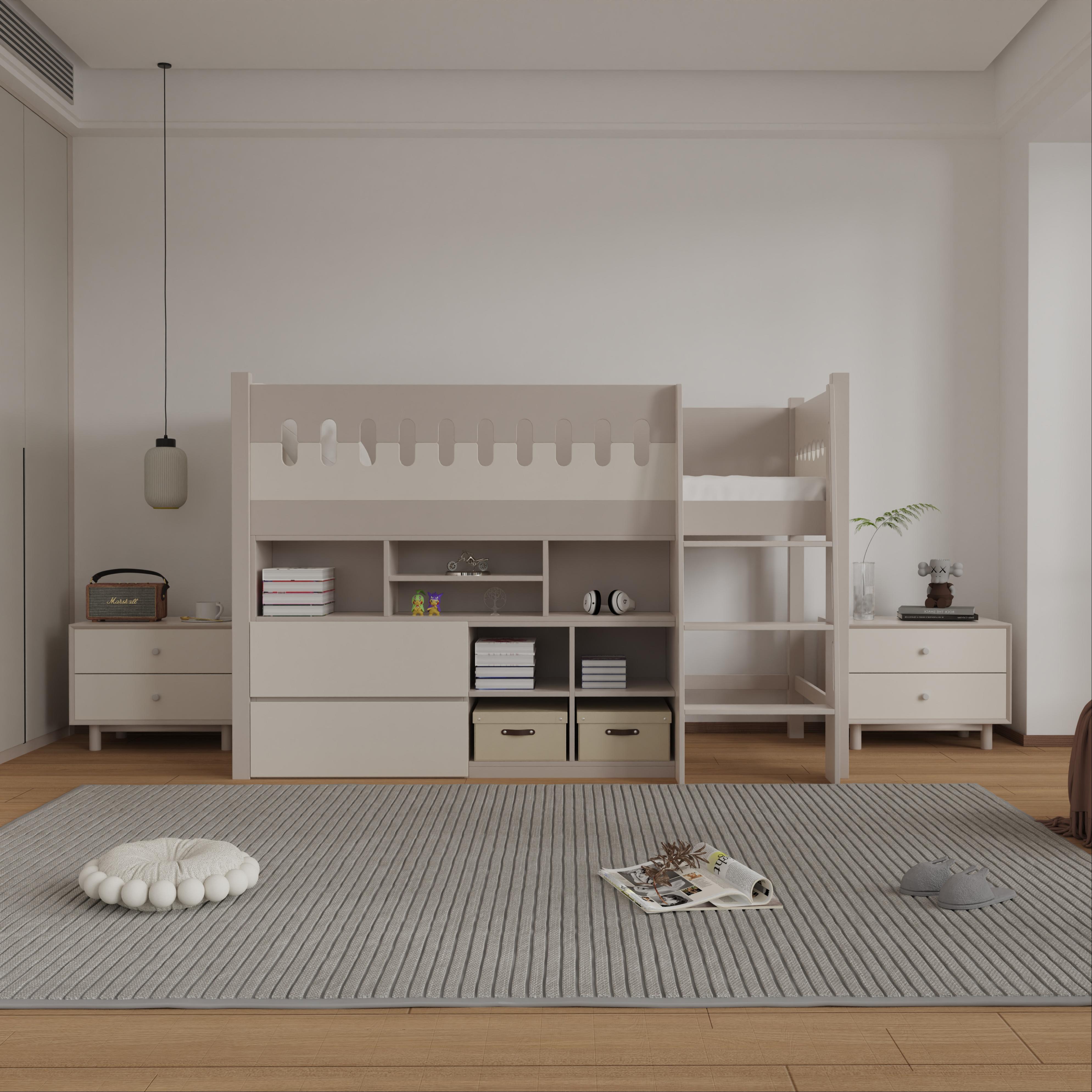 Kids Castle Loft Bed with Storage – Modern Space - Saving Sleep Essential